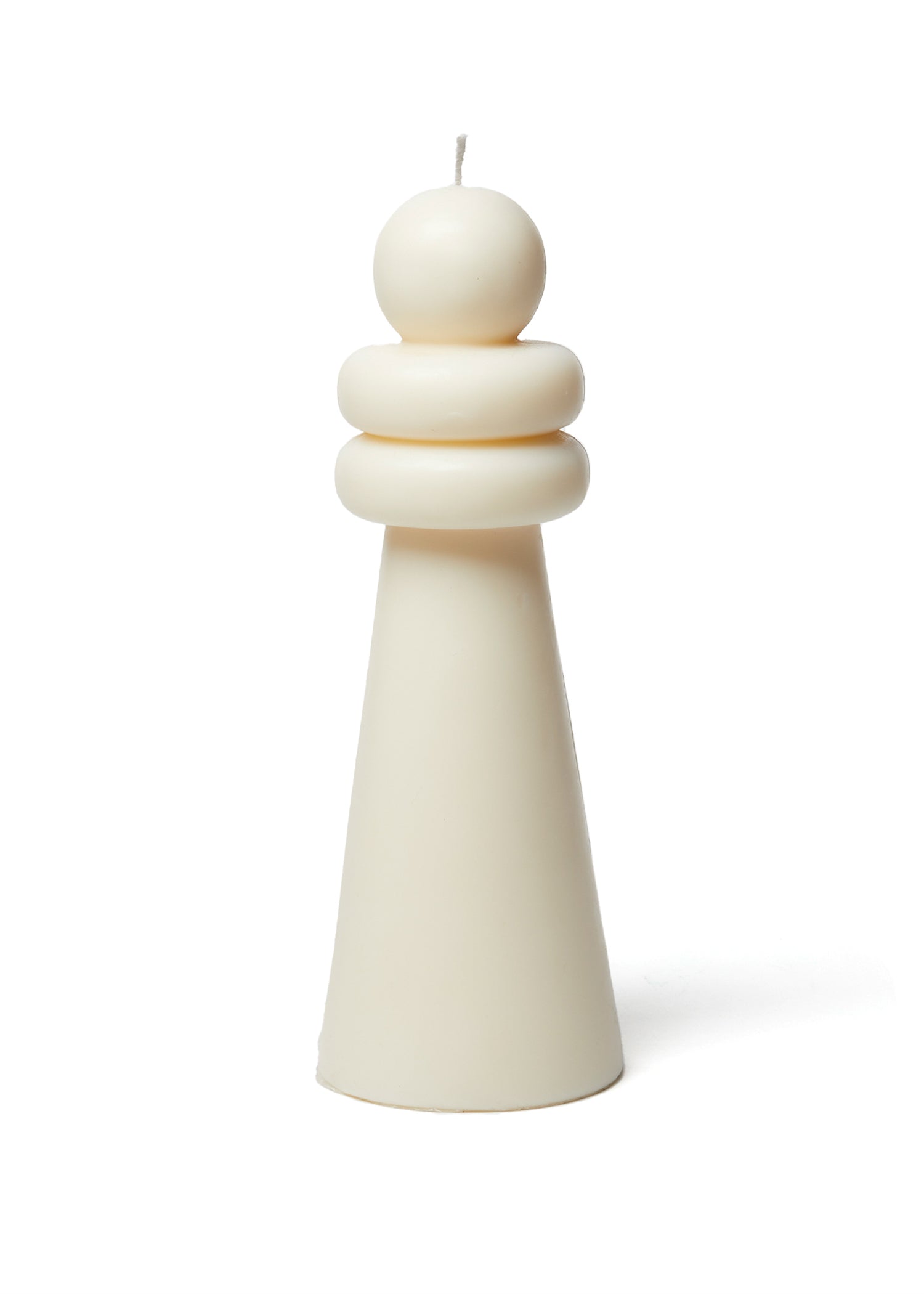 Grote Spindle Candle Con | Creme Wit