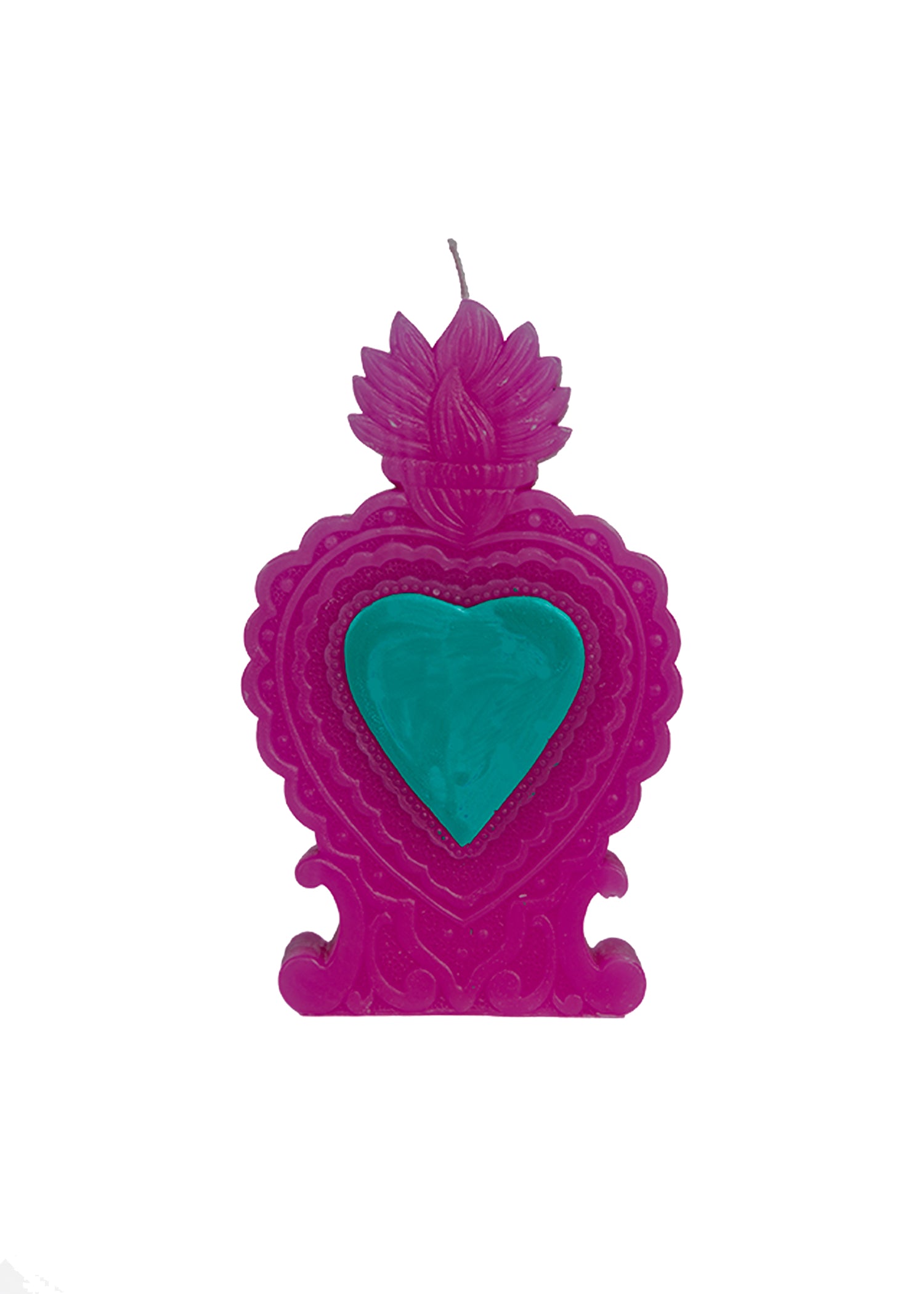 Milagro Heart Wens Kaars | Fuchsia