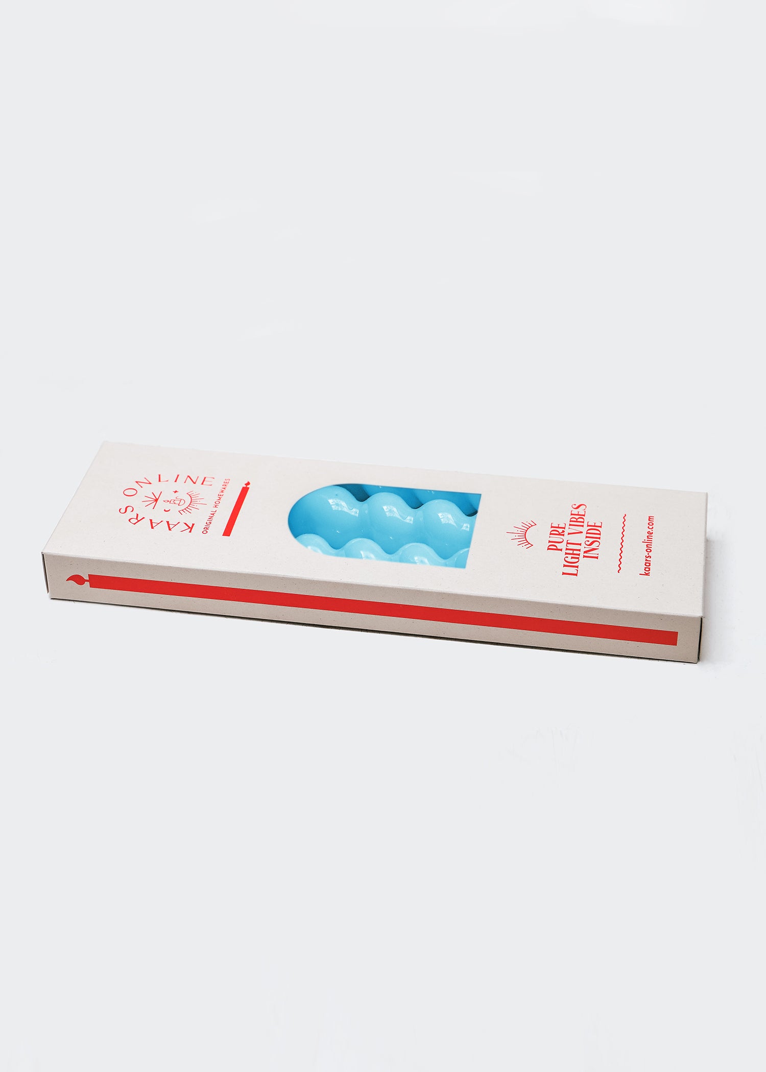 Spiraal Kaars | Wavy Neon Blue