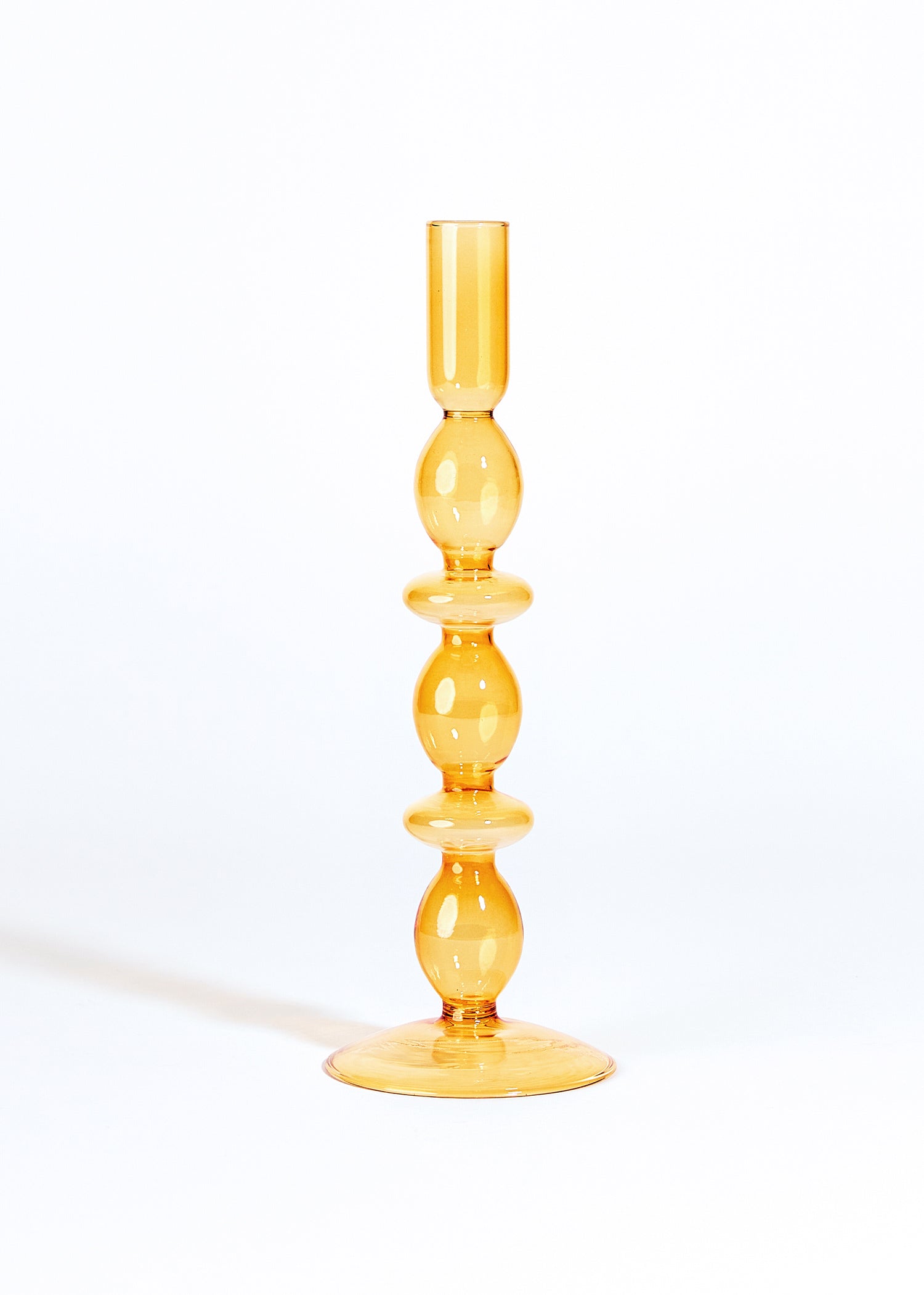 Glazen Kandelaar Bubble Oval | Tumeric Oranje