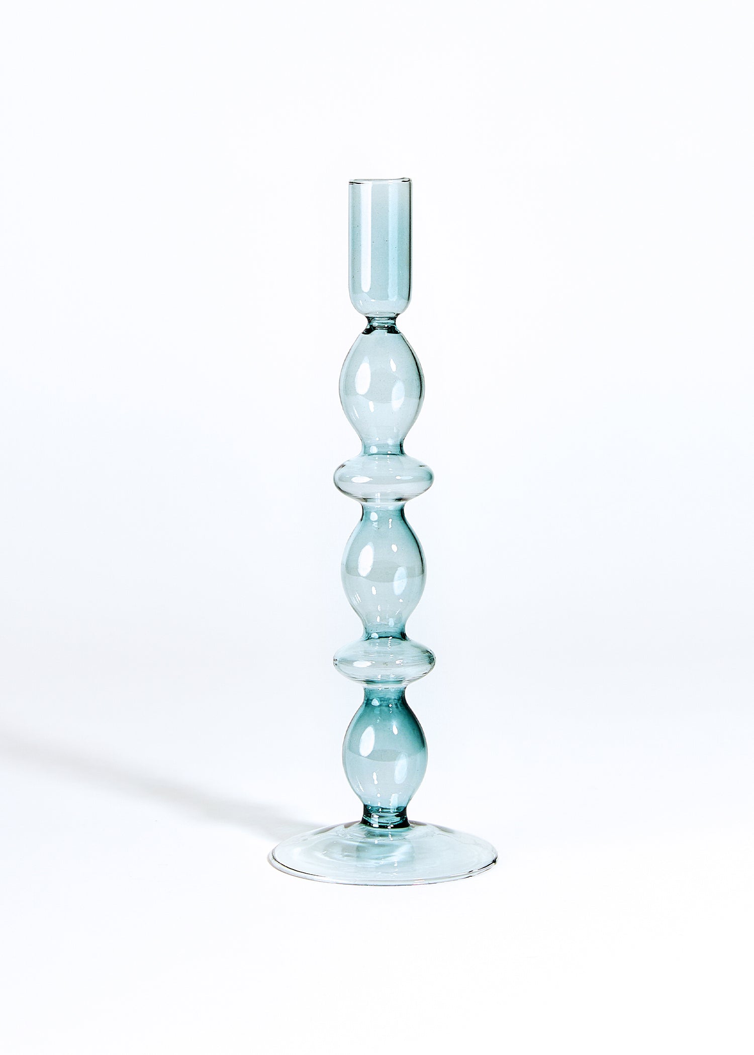 Glazen Kandelaar Bubble Oval | Ocean Blue