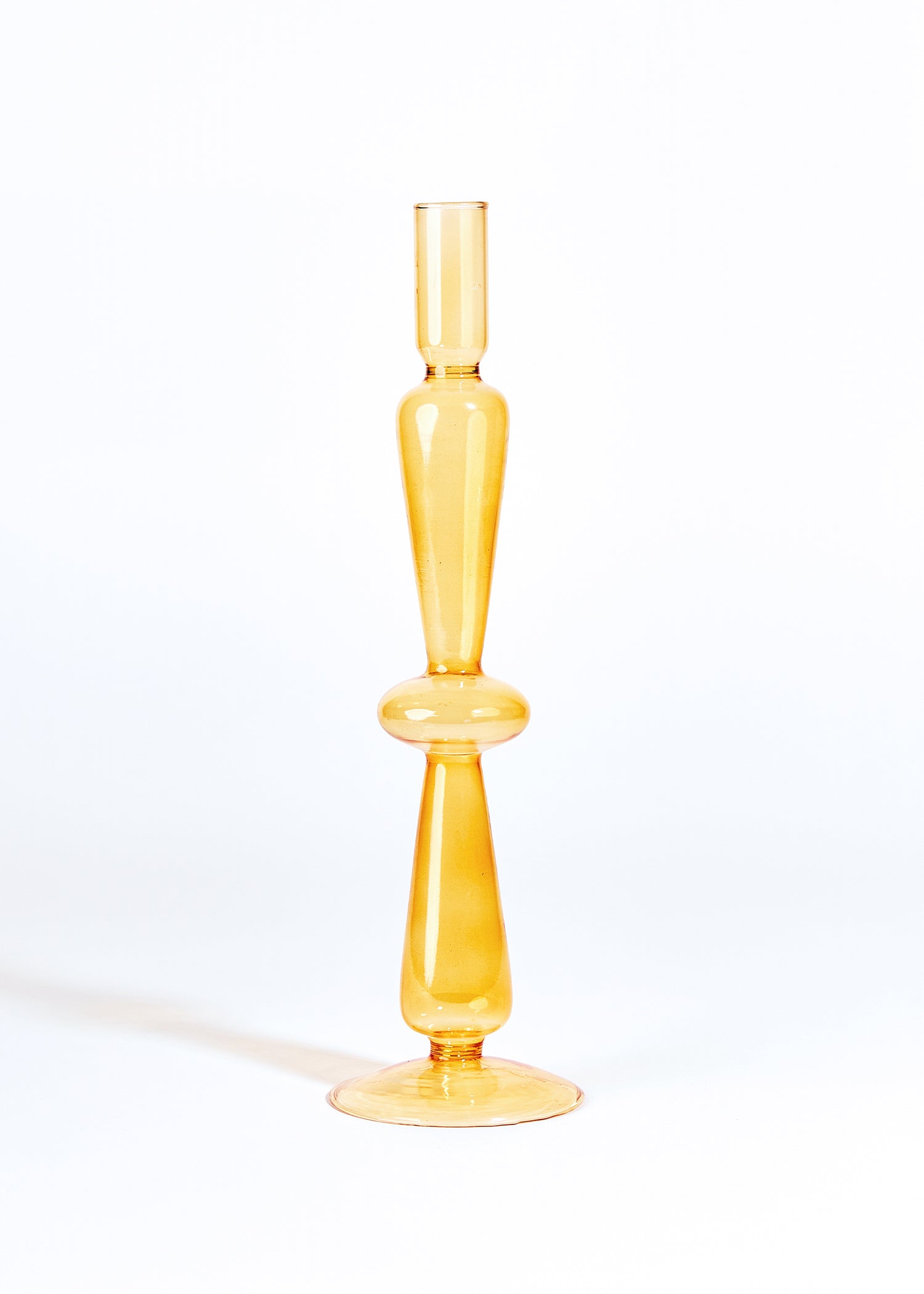 Glazen Kandelaar Tall Oval | Tumeric Oranje