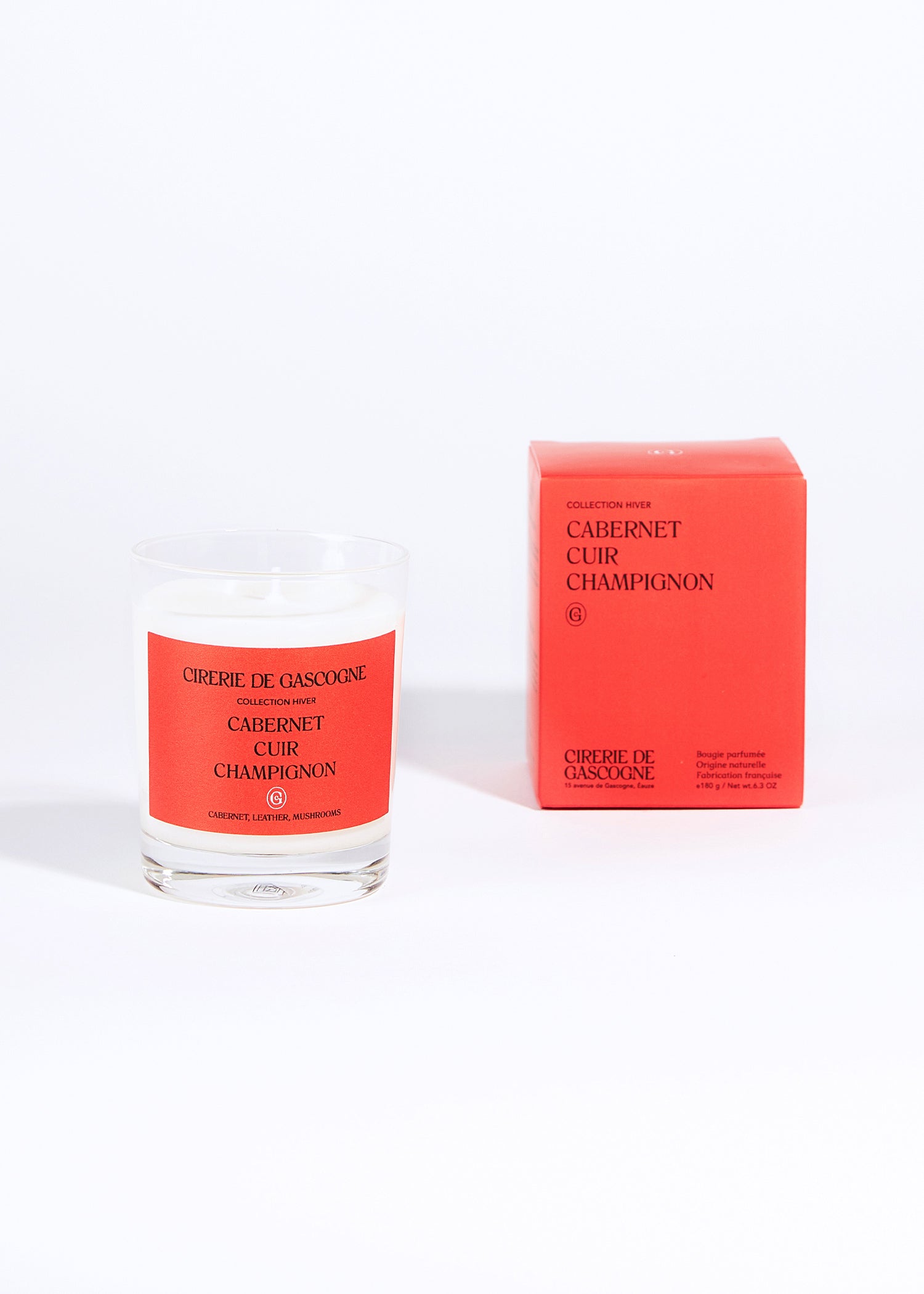 Natuurlijke Geurkaars Cabernet, Leer & Champigon