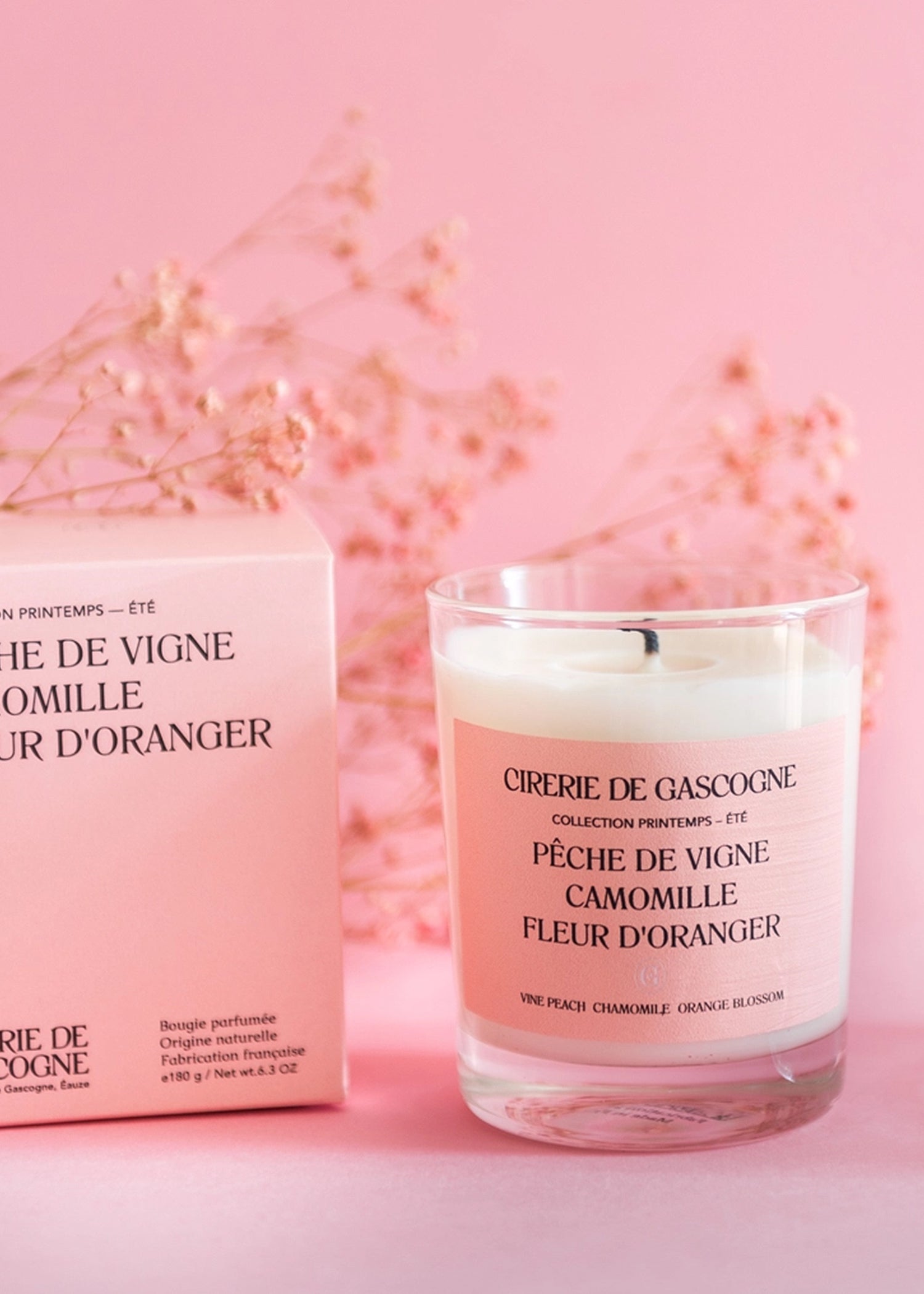 Natuurlijke Geurkaars Perzik, Kamille & Oranje Bloesem