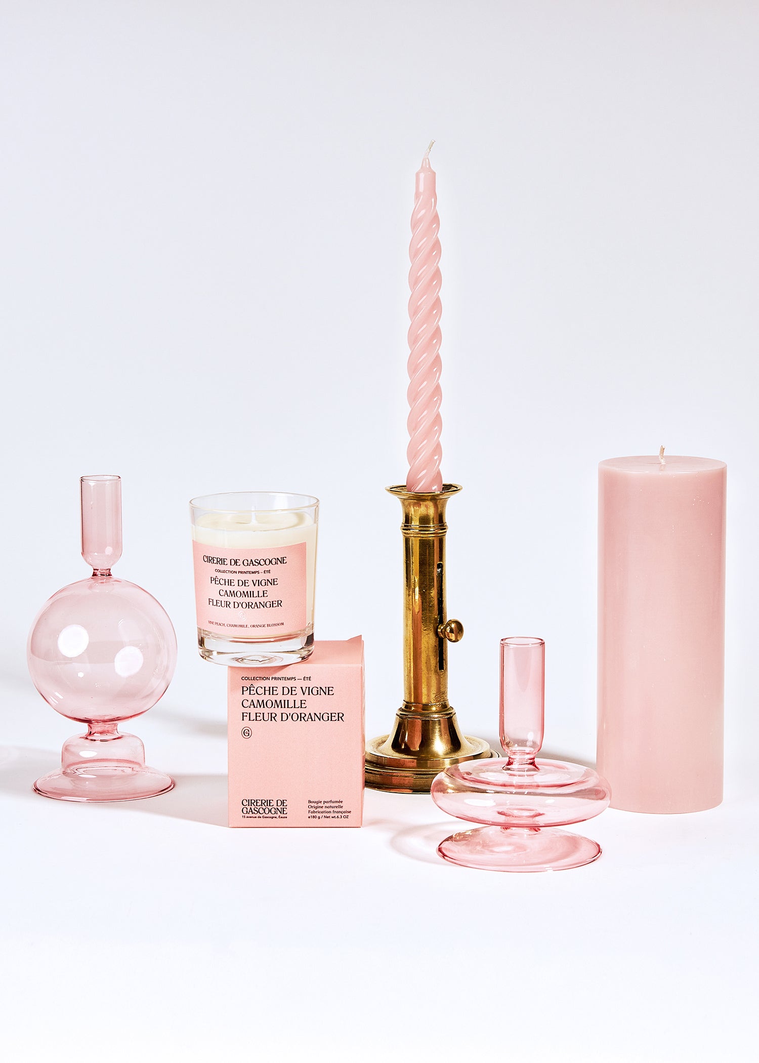 Fair Trade Pilaar Kaars | Blossom Roze