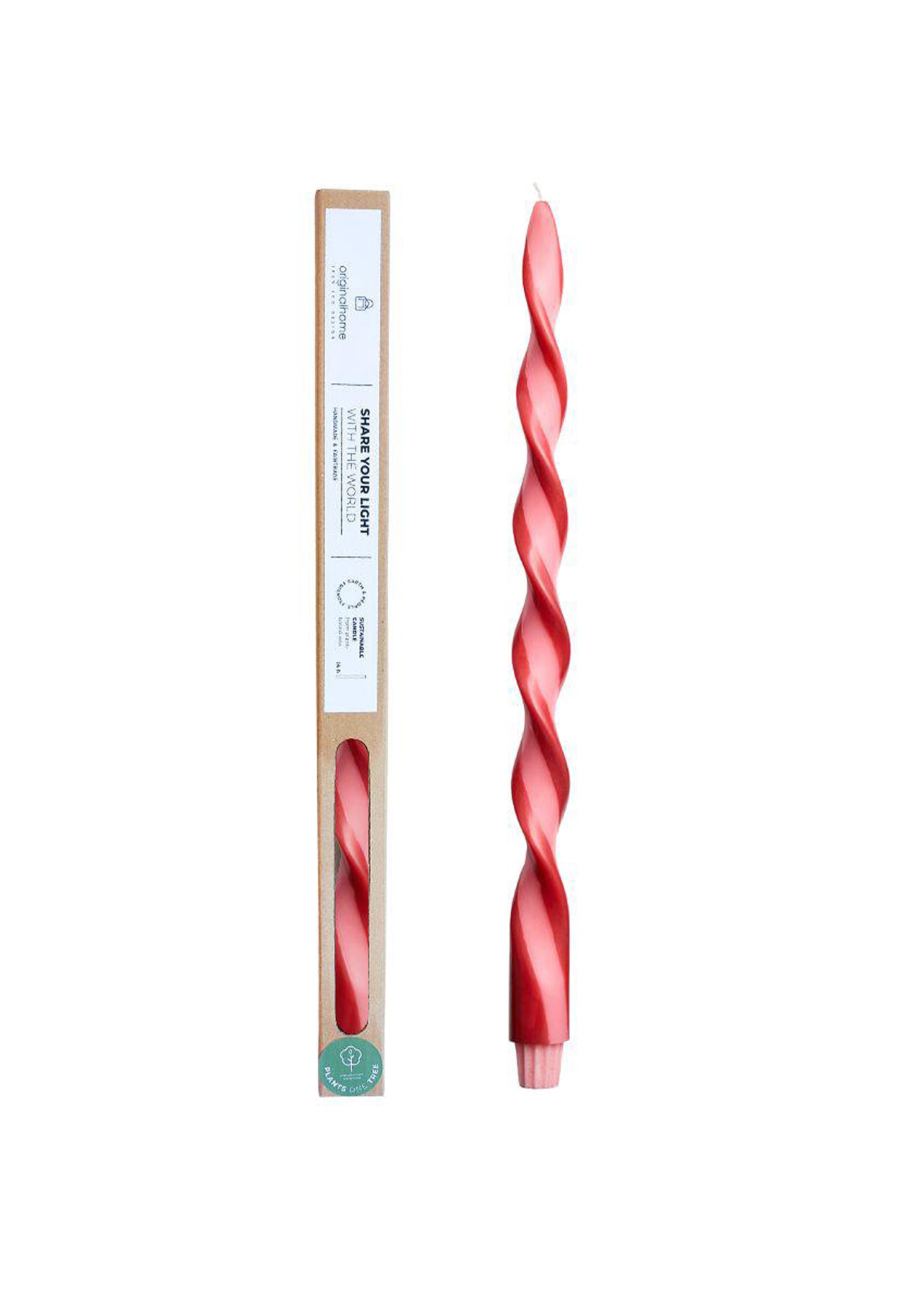 Fair Trade Big Lazy Spiral Design Kaars | Duo Love