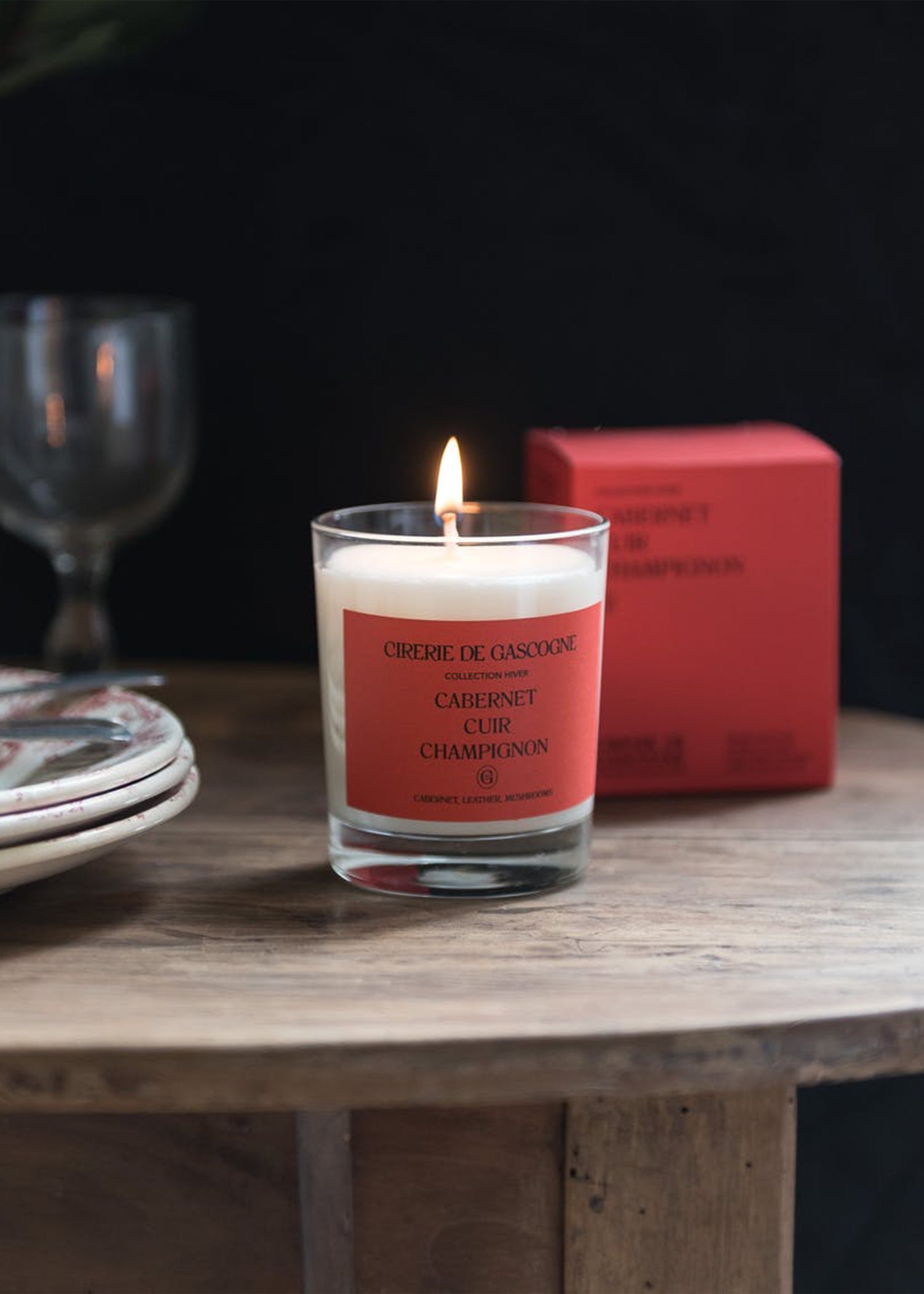 Natuurlijke Geurkaars Cabernet, Leer & Champigon