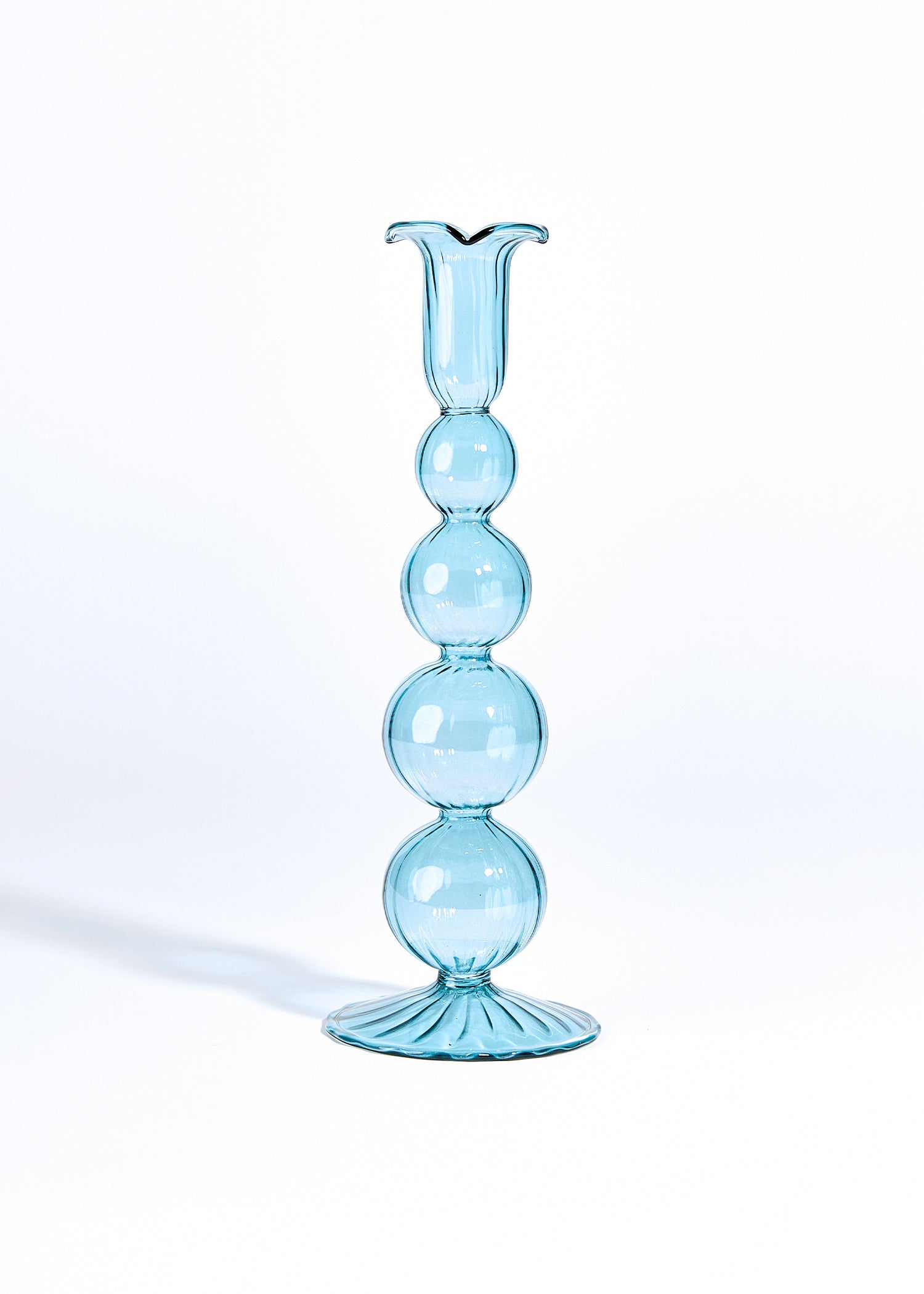 Glazen Kandelaar Bubble Elegant | Tall Light Blue