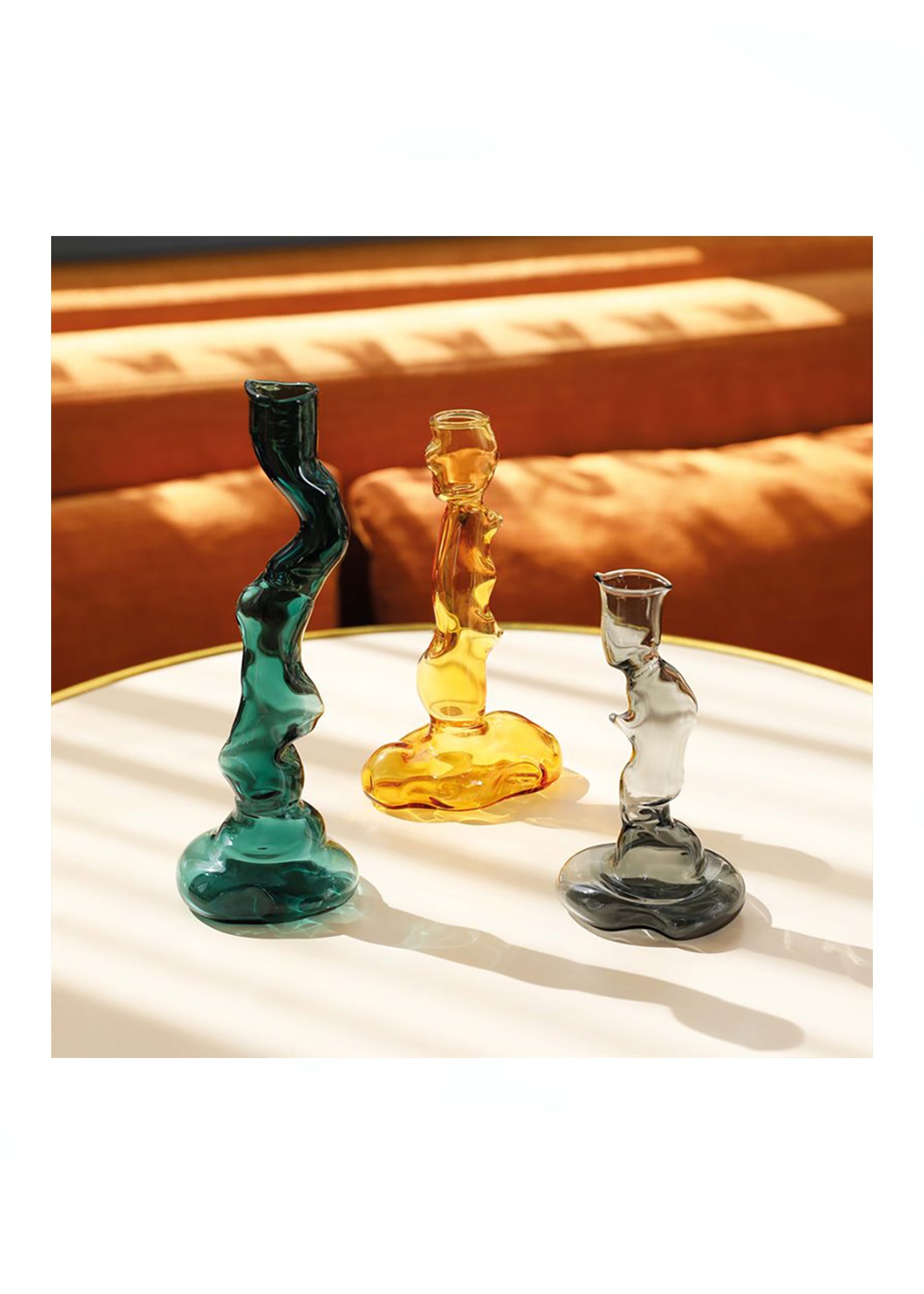Glazen Kandelaar Clay van &Klevering | Yellow