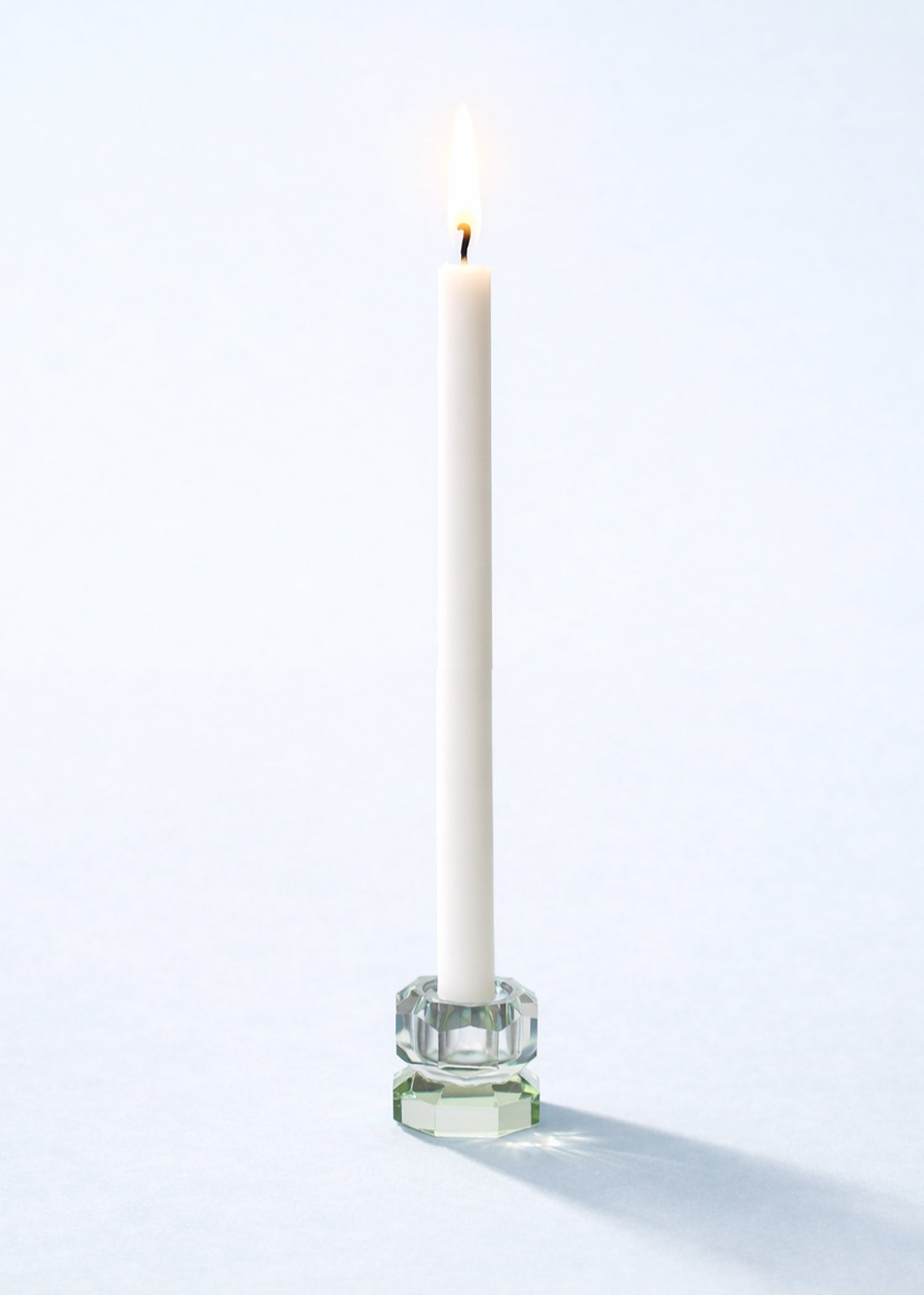 Kleine Kristallen Geometrische Kandelaar | Jade Lichtblauw