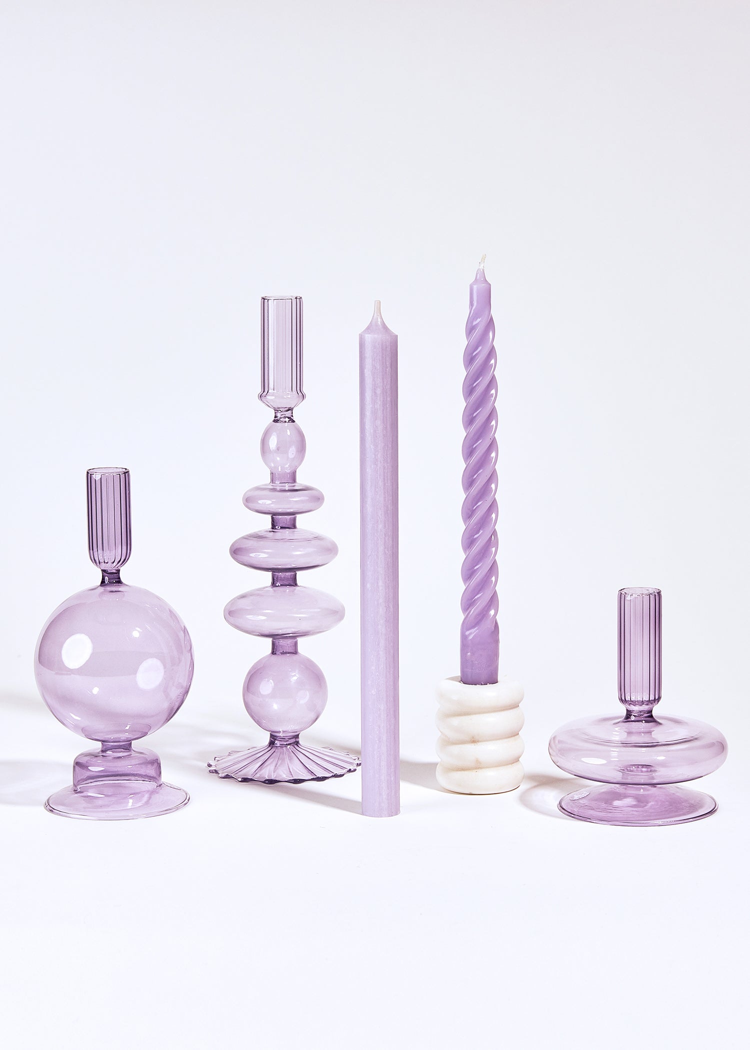 Spiraal Kaars | Lavendel Paars