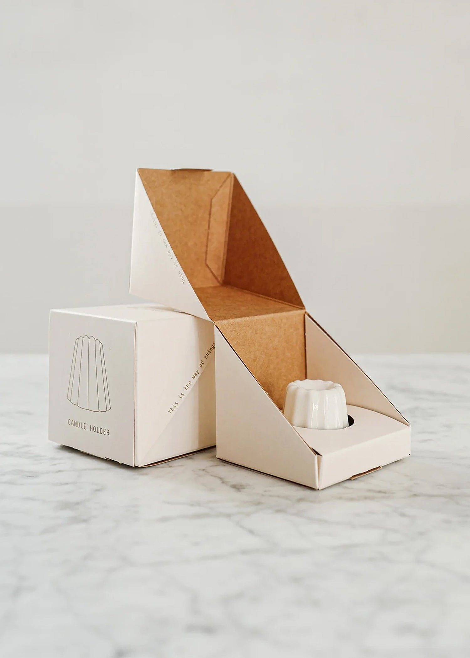 Mini Porseleinen "Canelé" kaarsen houder