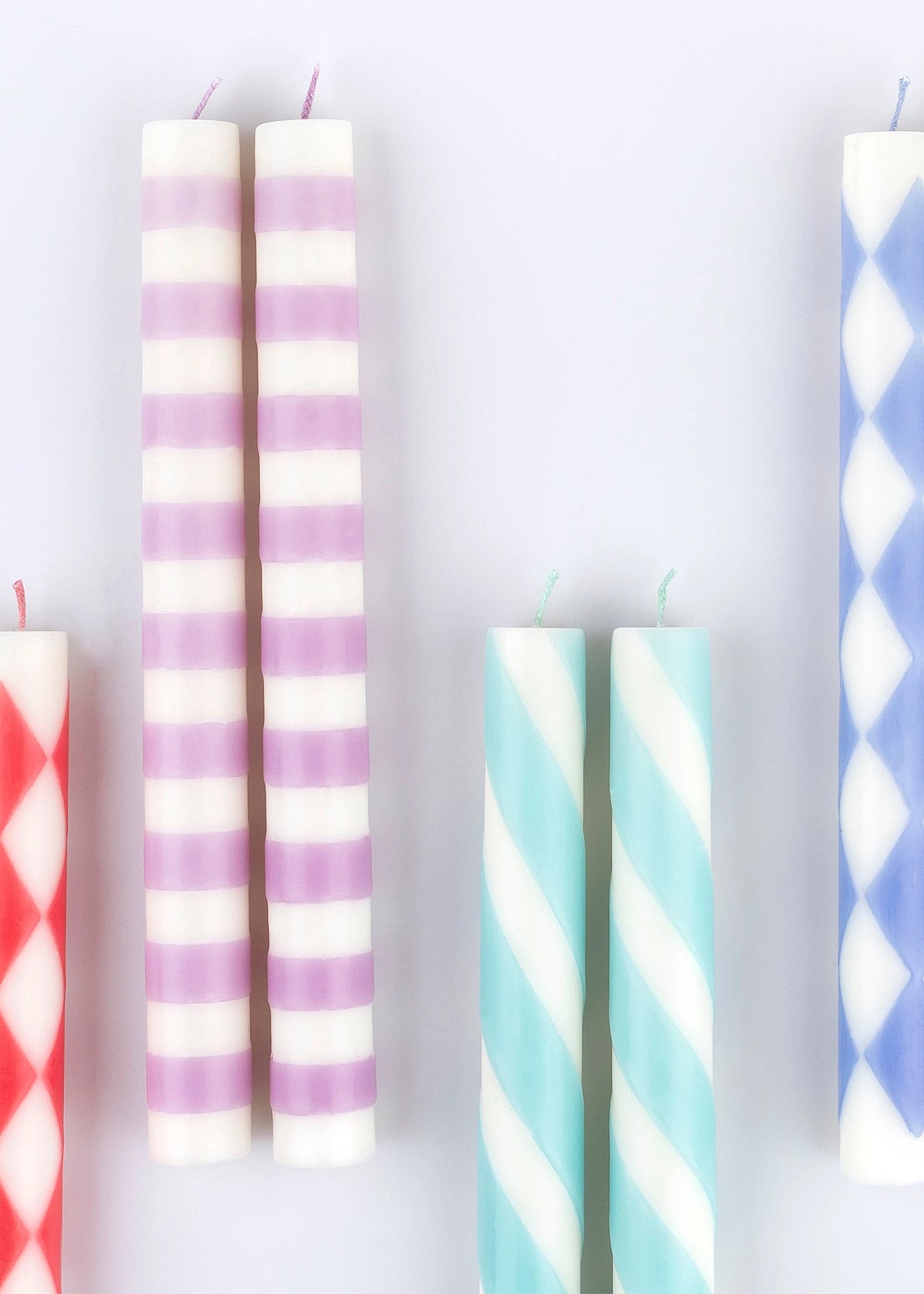 Geometrische Patroon Kaarsen Set | Pattern Candles Set Circus