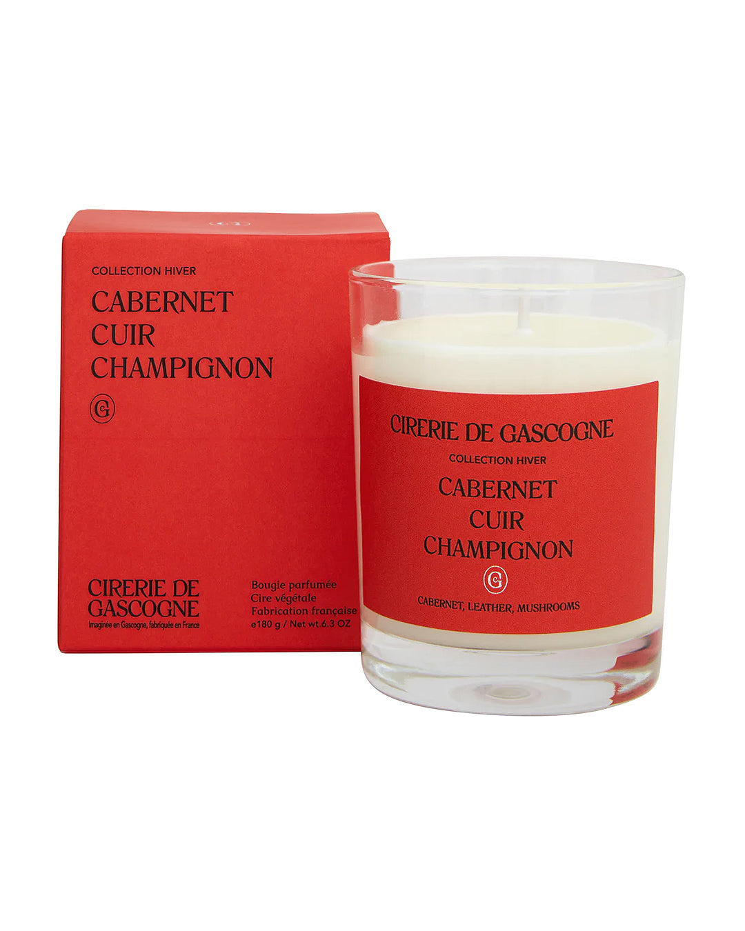 Natuurlijke Geurkaars Cabernet, Leer & Champigon