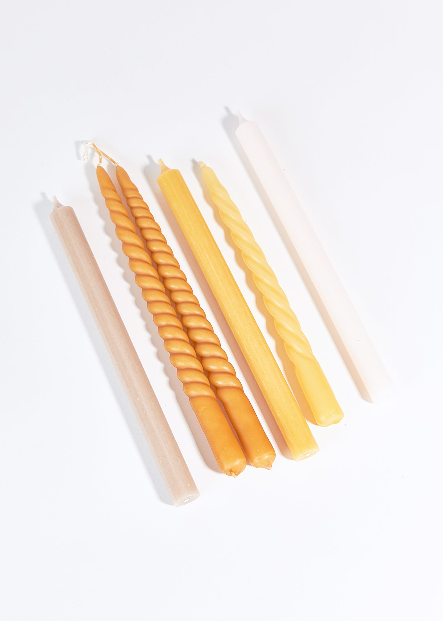 Twist Kaarsen | Soft Yellow Geel