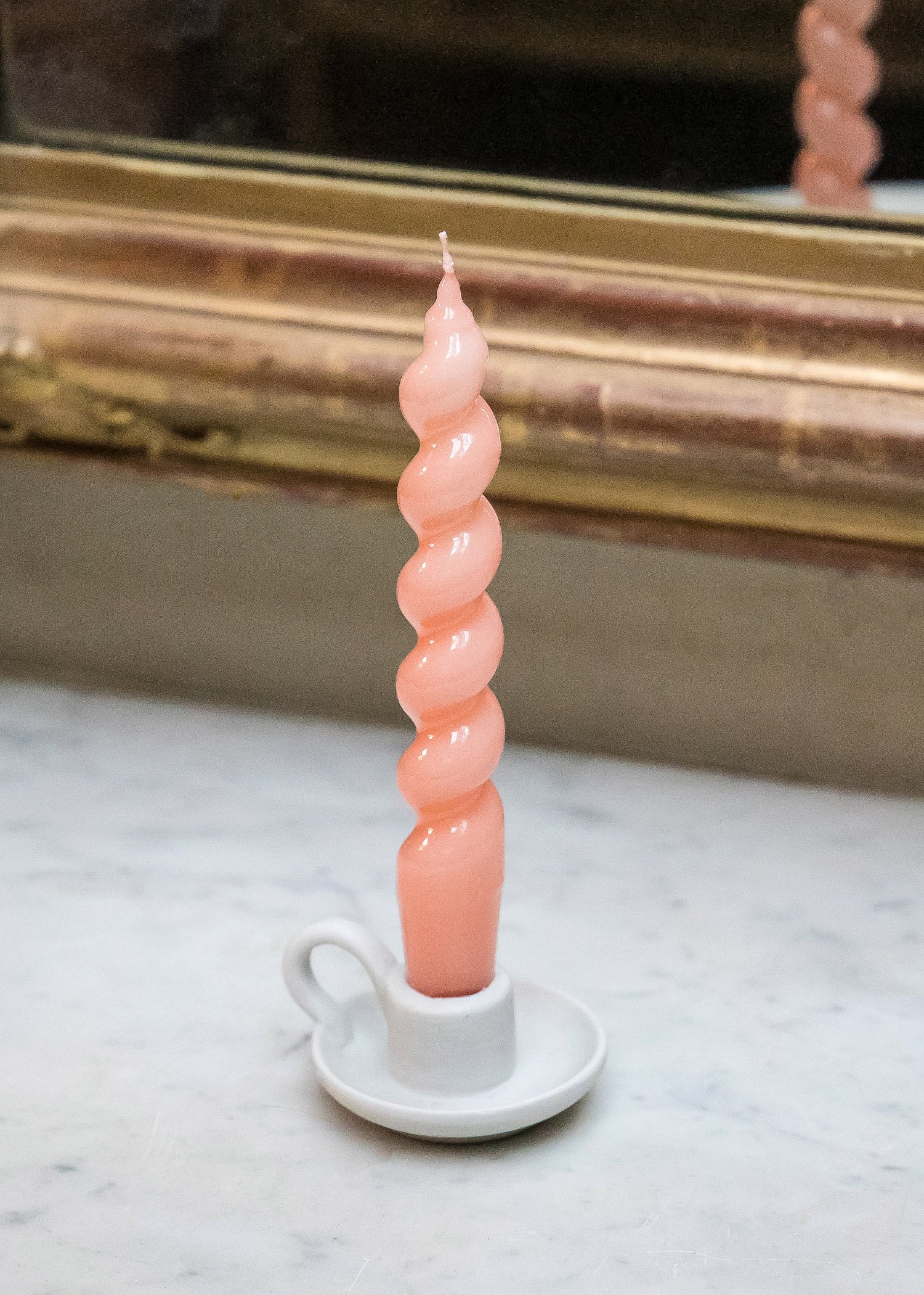 Swirl Kaars | Wavy Salmon