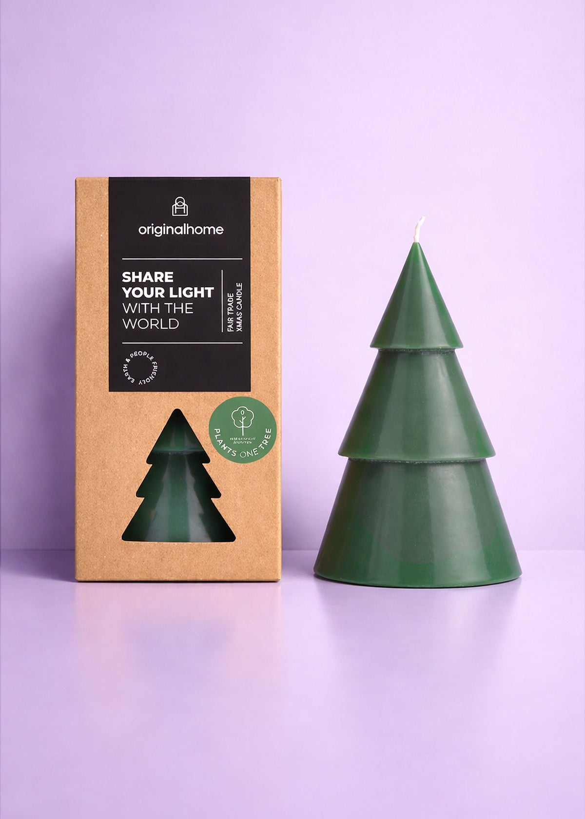 Fair Trade Kerstboom Dennenboom Kaars | Forest Groen