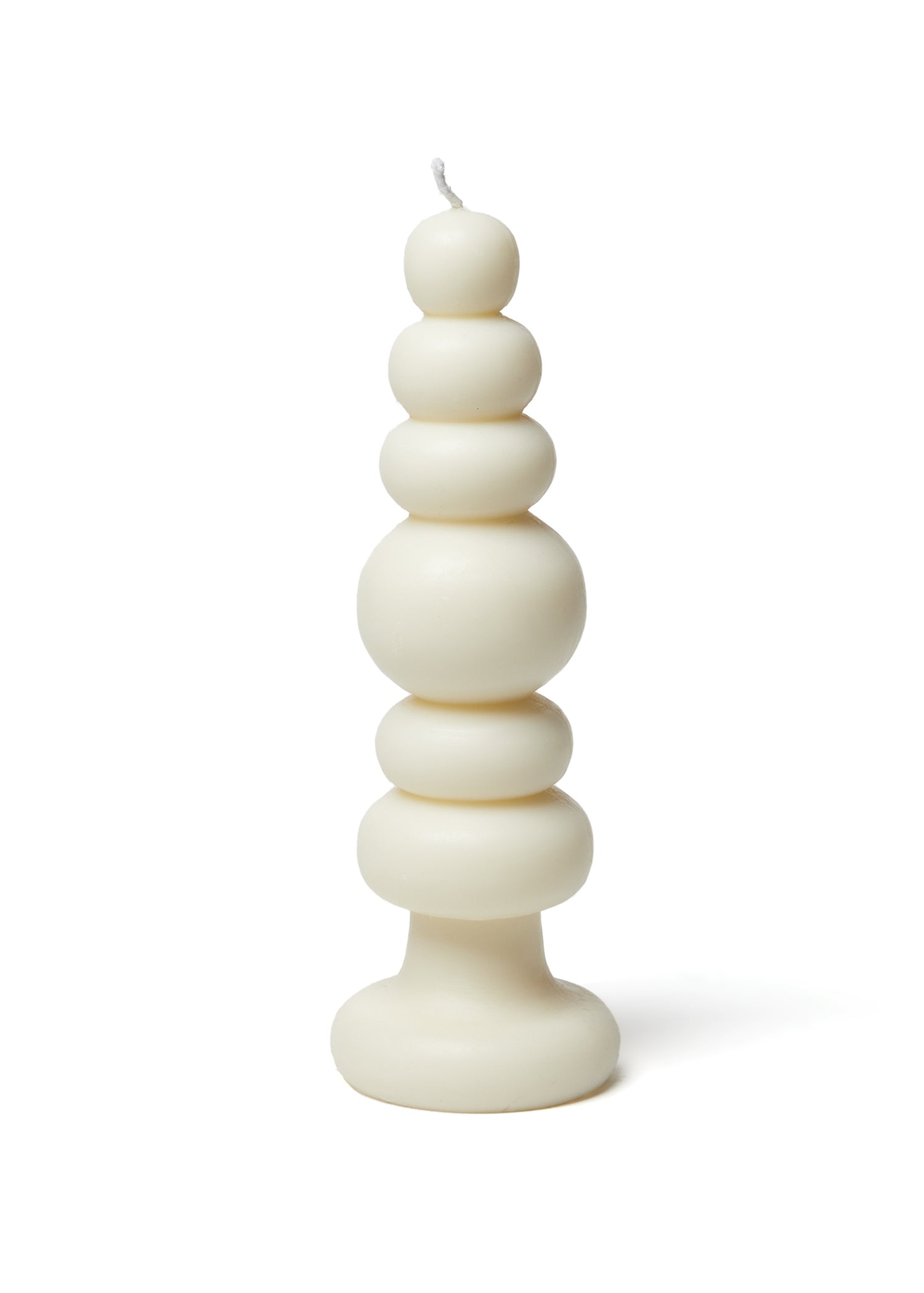 Spindle Candle Knubby | Creme Wit