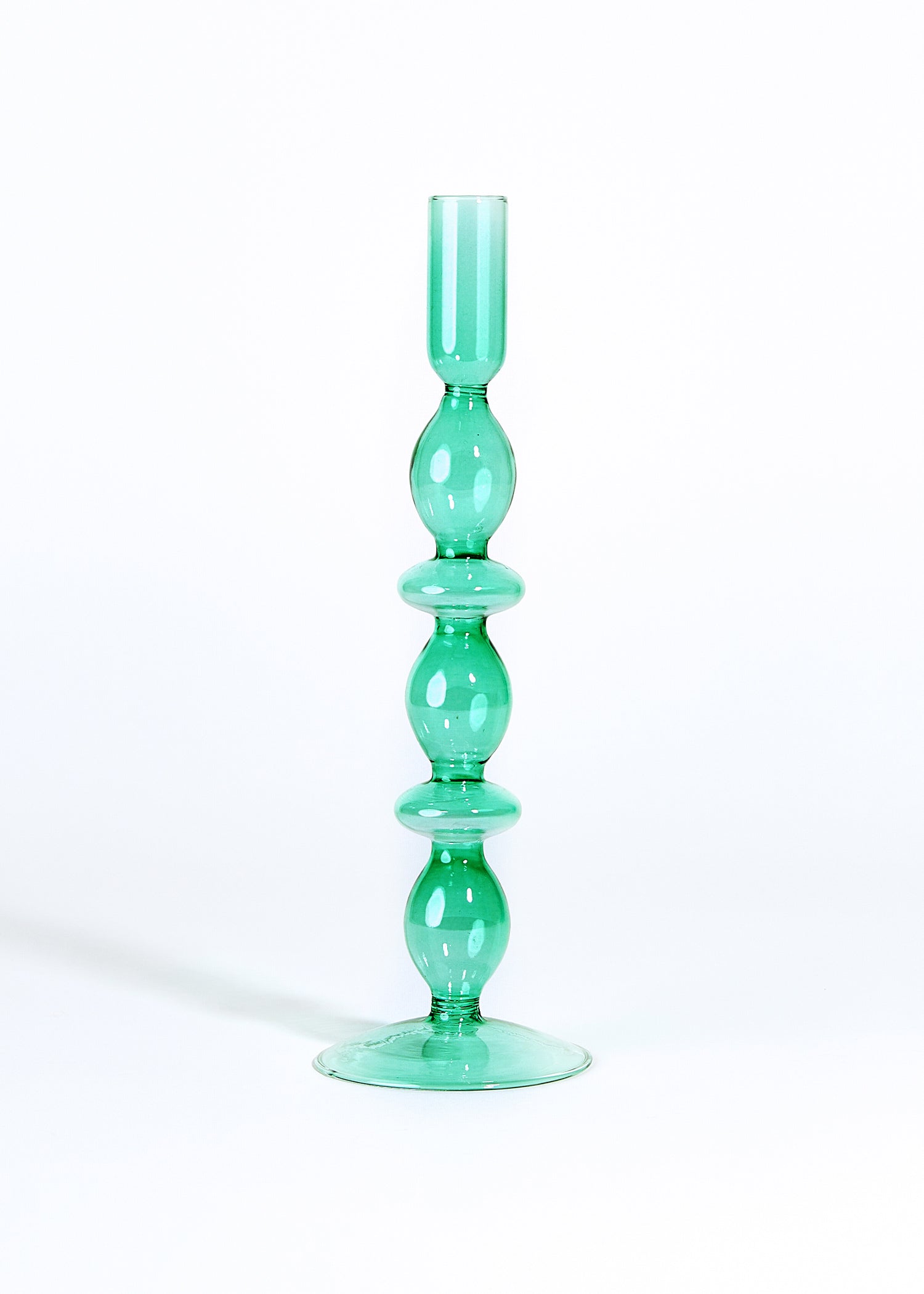 Glazen Kandelaar Bubble Oval | Green