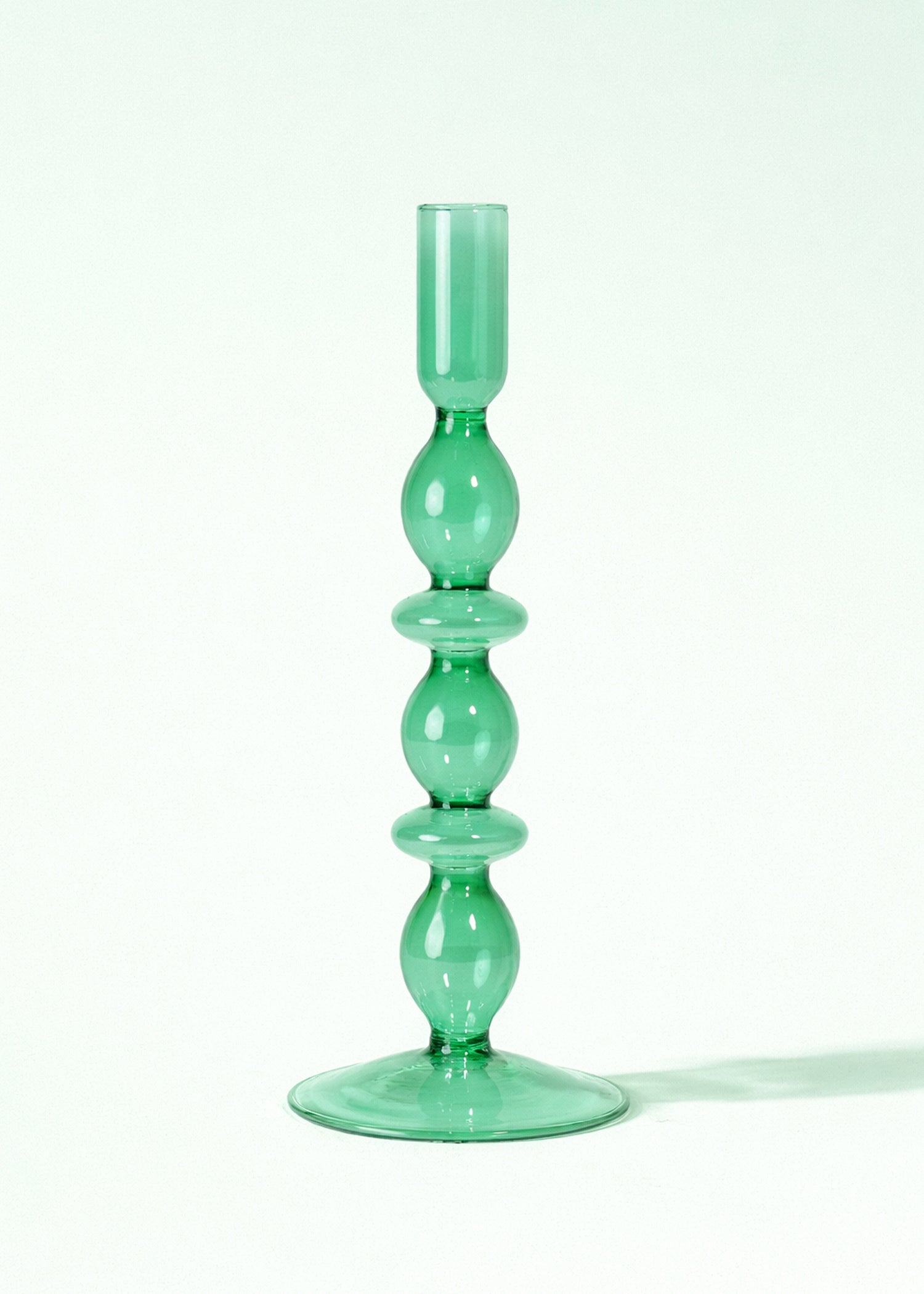 Glazen Kandelaar Bubble Oval | Green