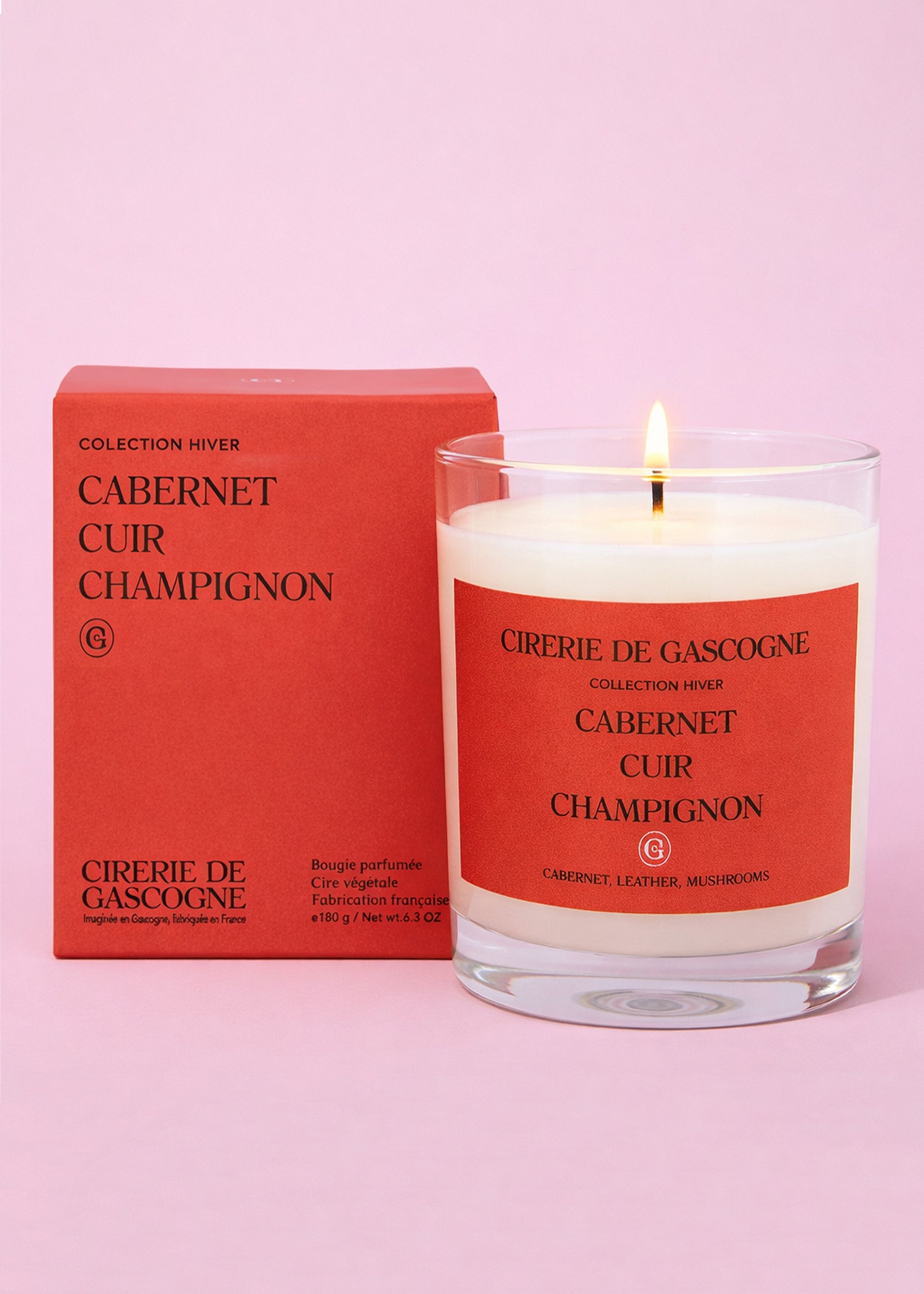 Natuurlijke Geurkaars Cabernet, Leer & Champigon