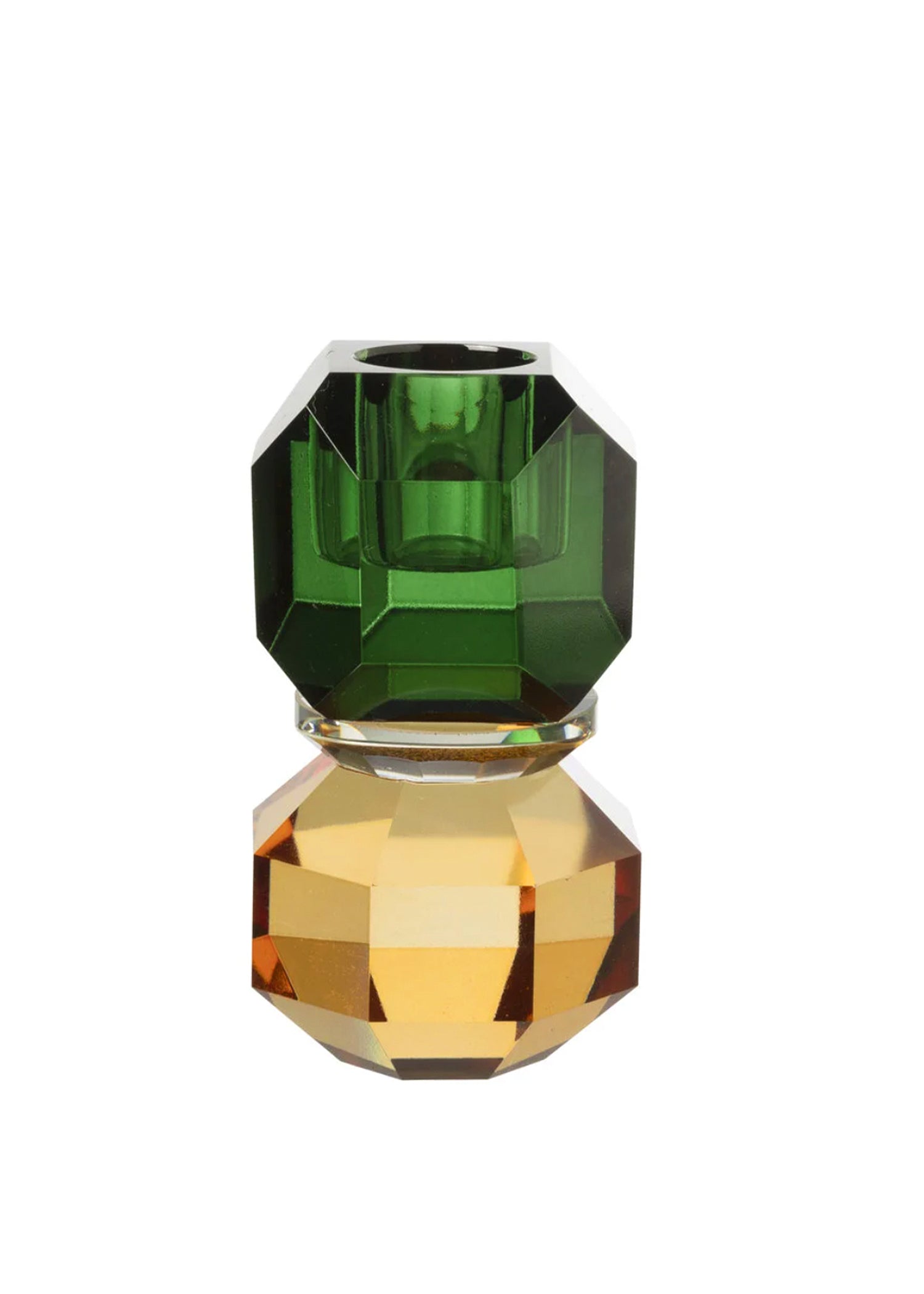 Kristallen Crystal Geometrische Kandelaar | Smaragd Goud