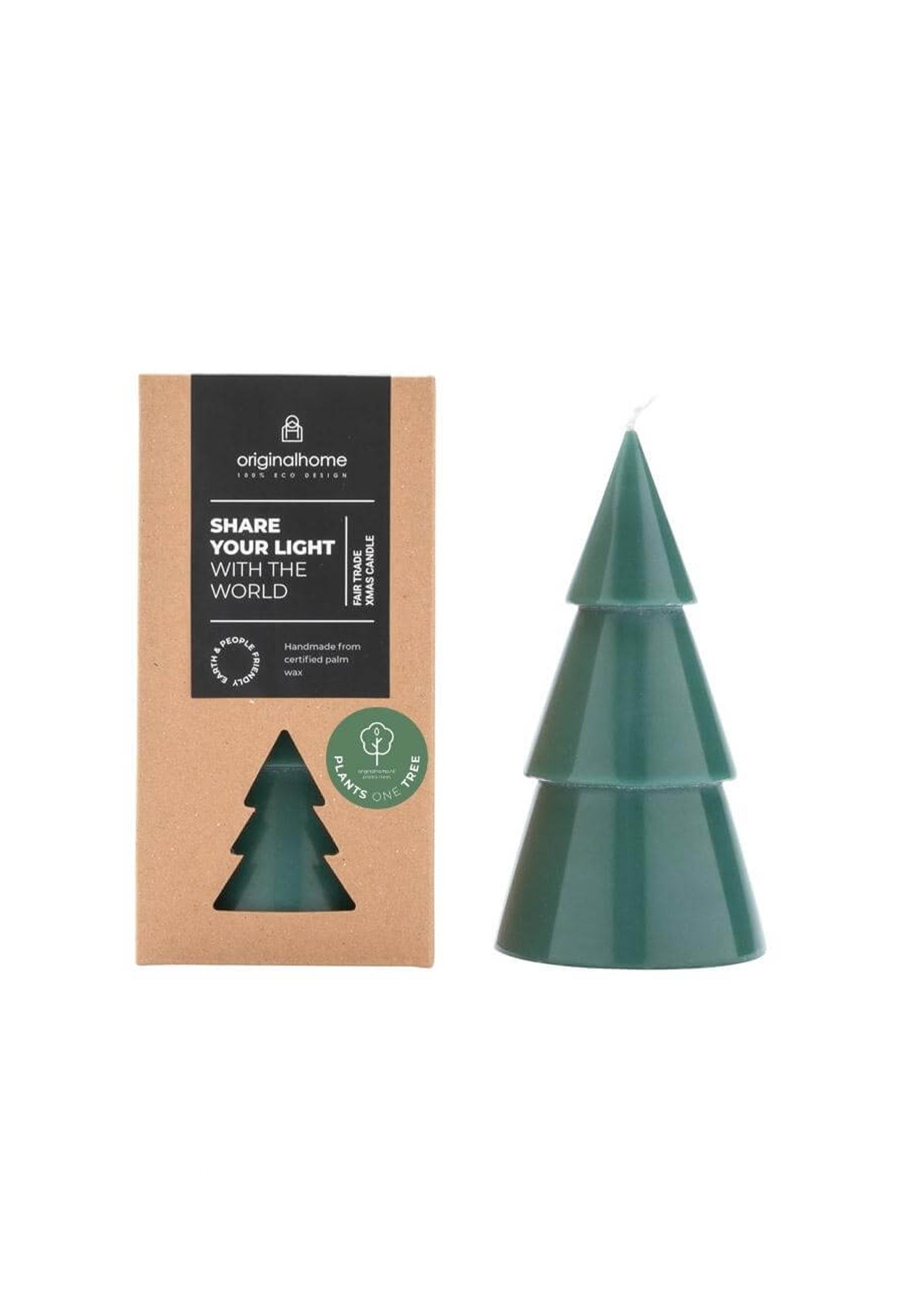 Fair Trade Kerstboom Dennenboom Kaars | Forest Groen
