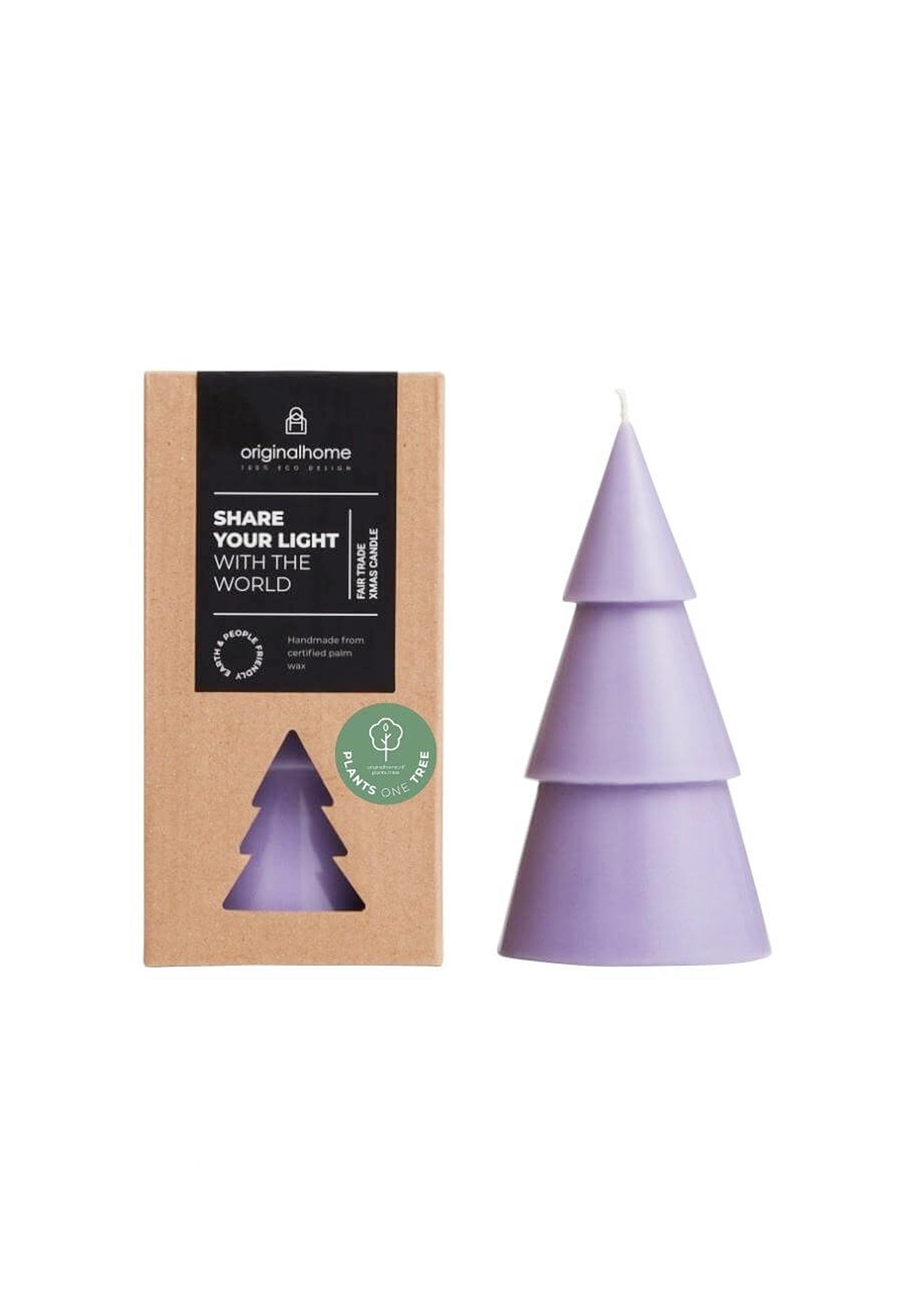Fair Trade Kerstboom Dennenboom Kaars | Violet