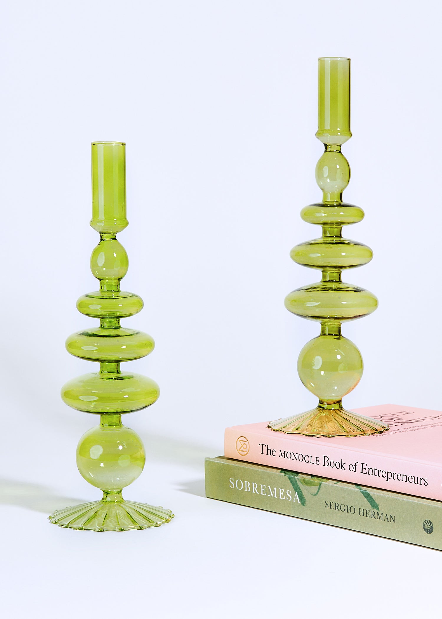 Glazen Kandelaar Bubble Elegant | Green