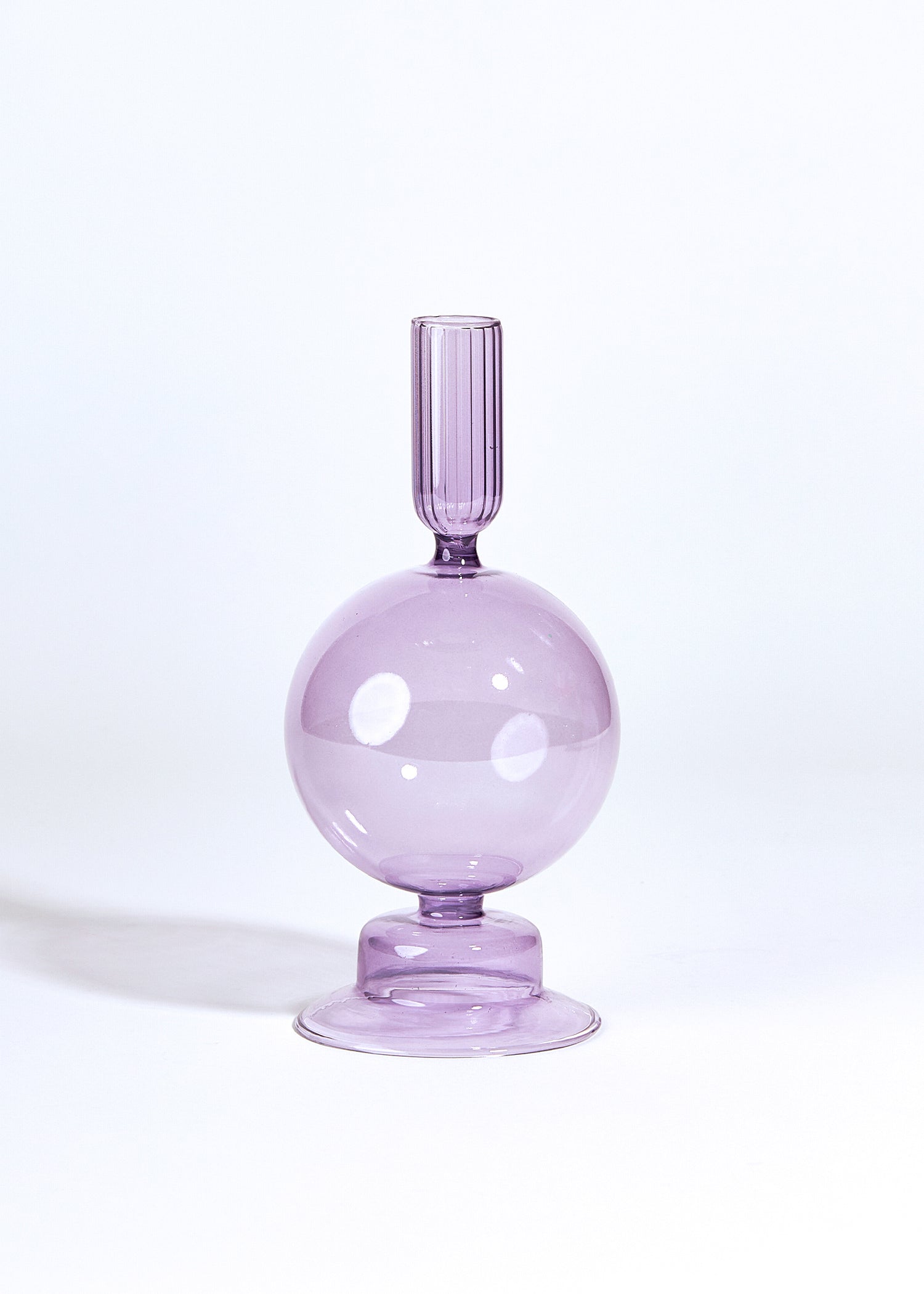 Glazen Kandelaar Super Bubble | Lila Paars