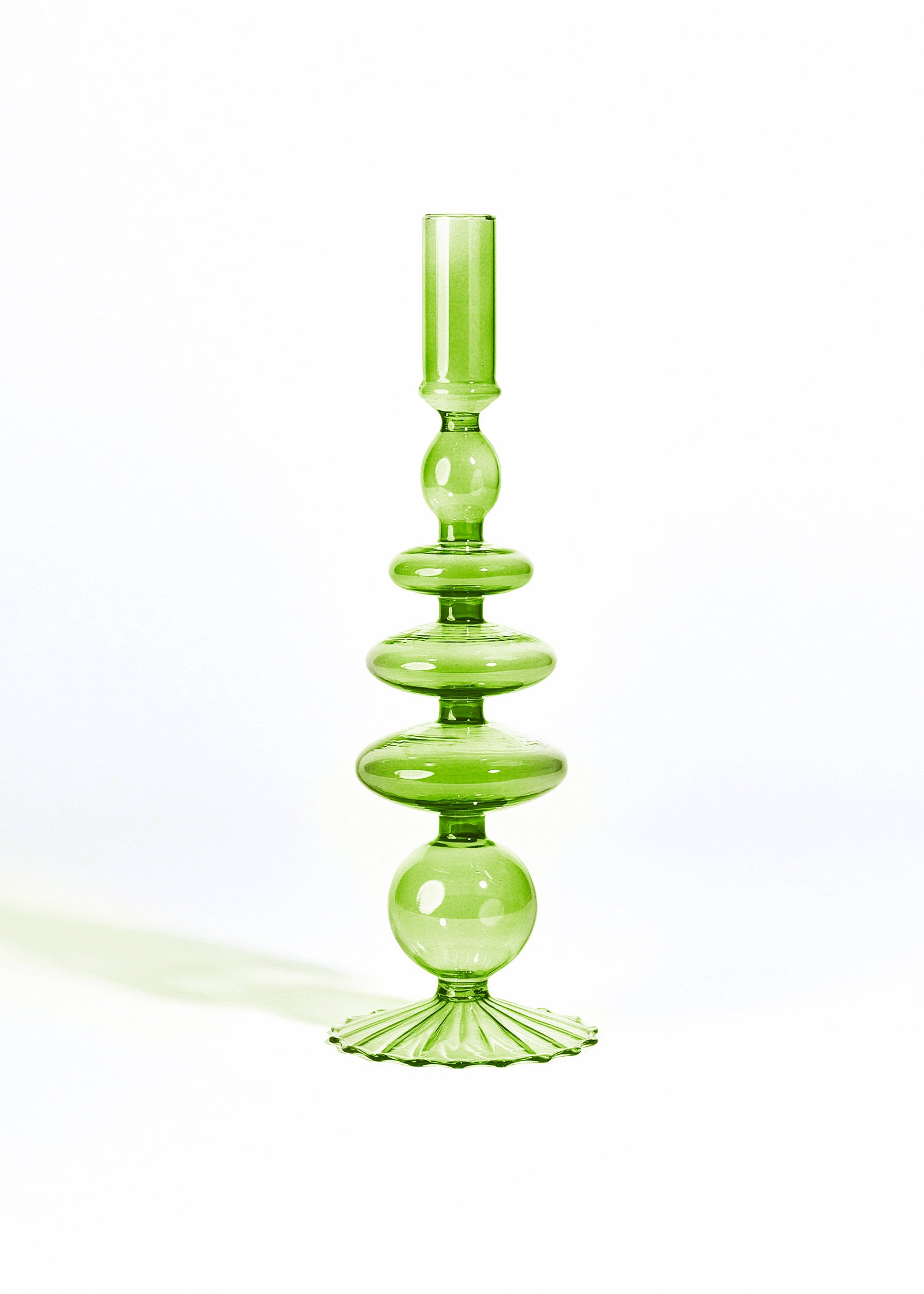 Glazen Kandelaar Bubble Elegant | Green