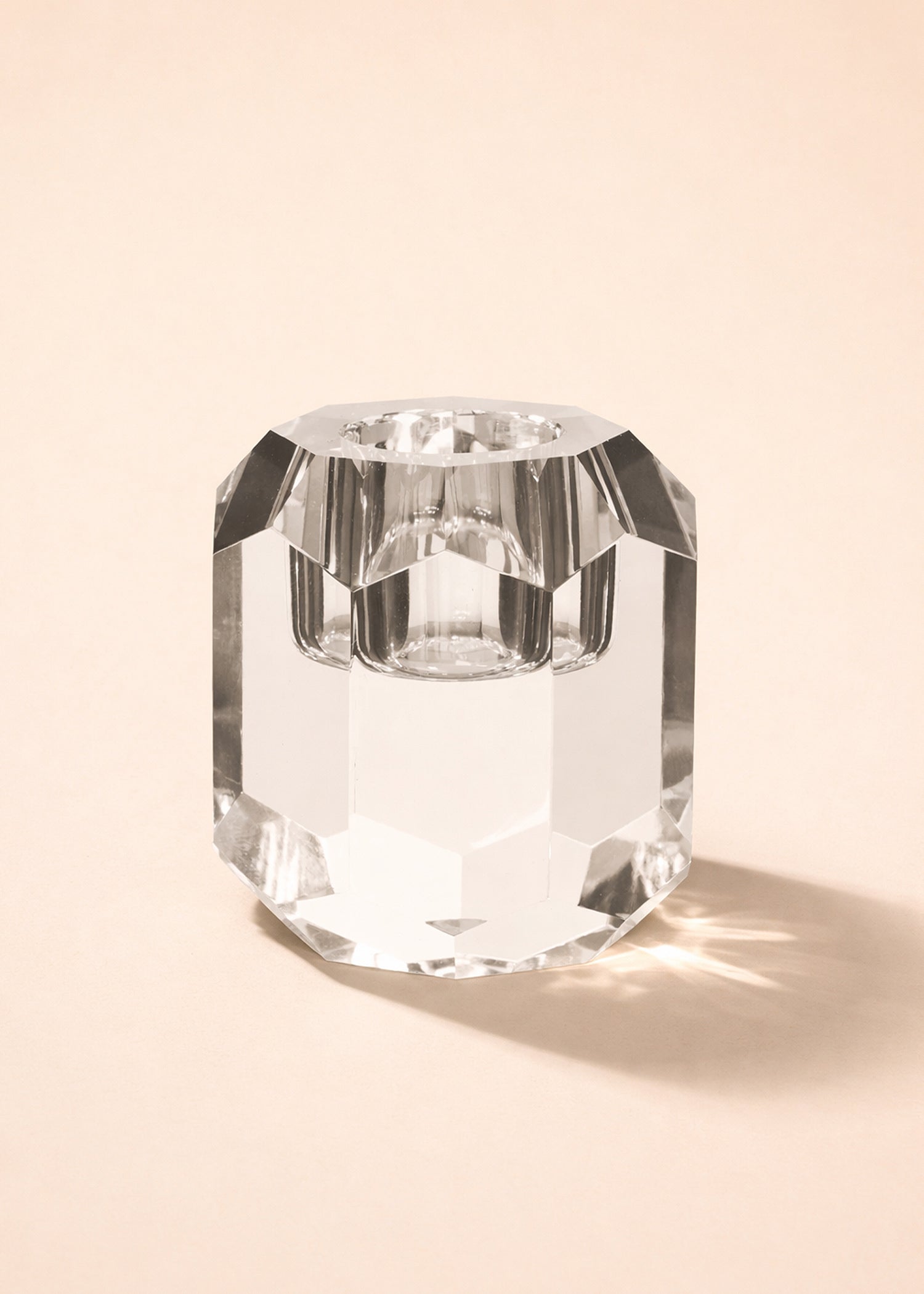 Geometrische Kristallen Glazen Kandelaar | Transparant