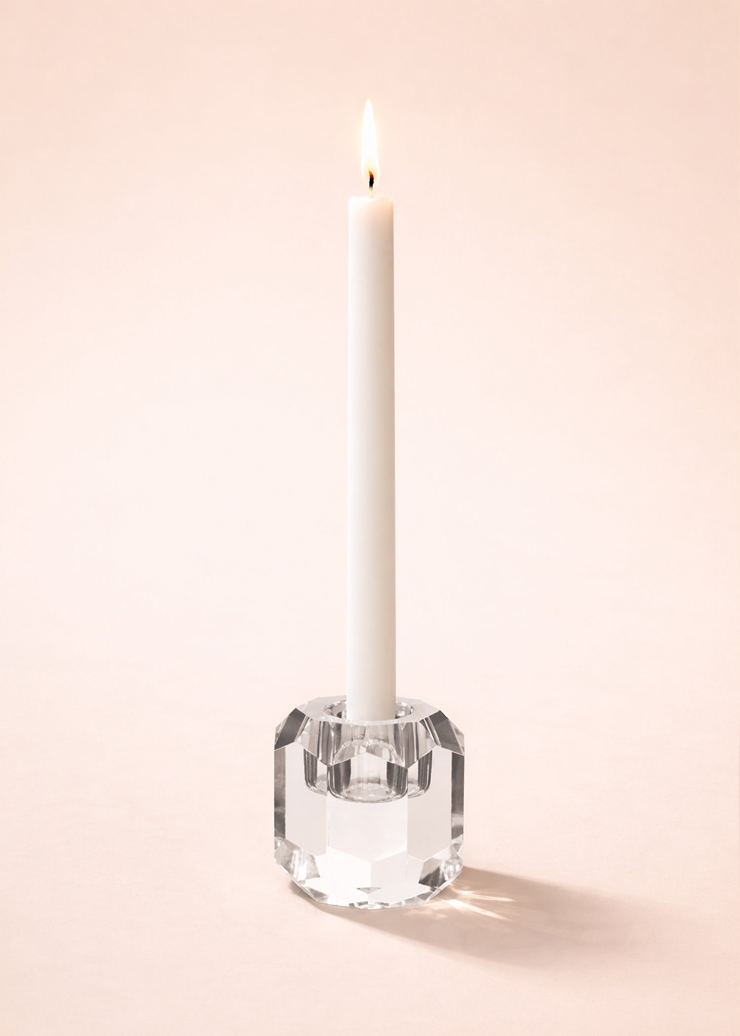 Geometrische Kristallen Glazen Kandelaar | Transparant