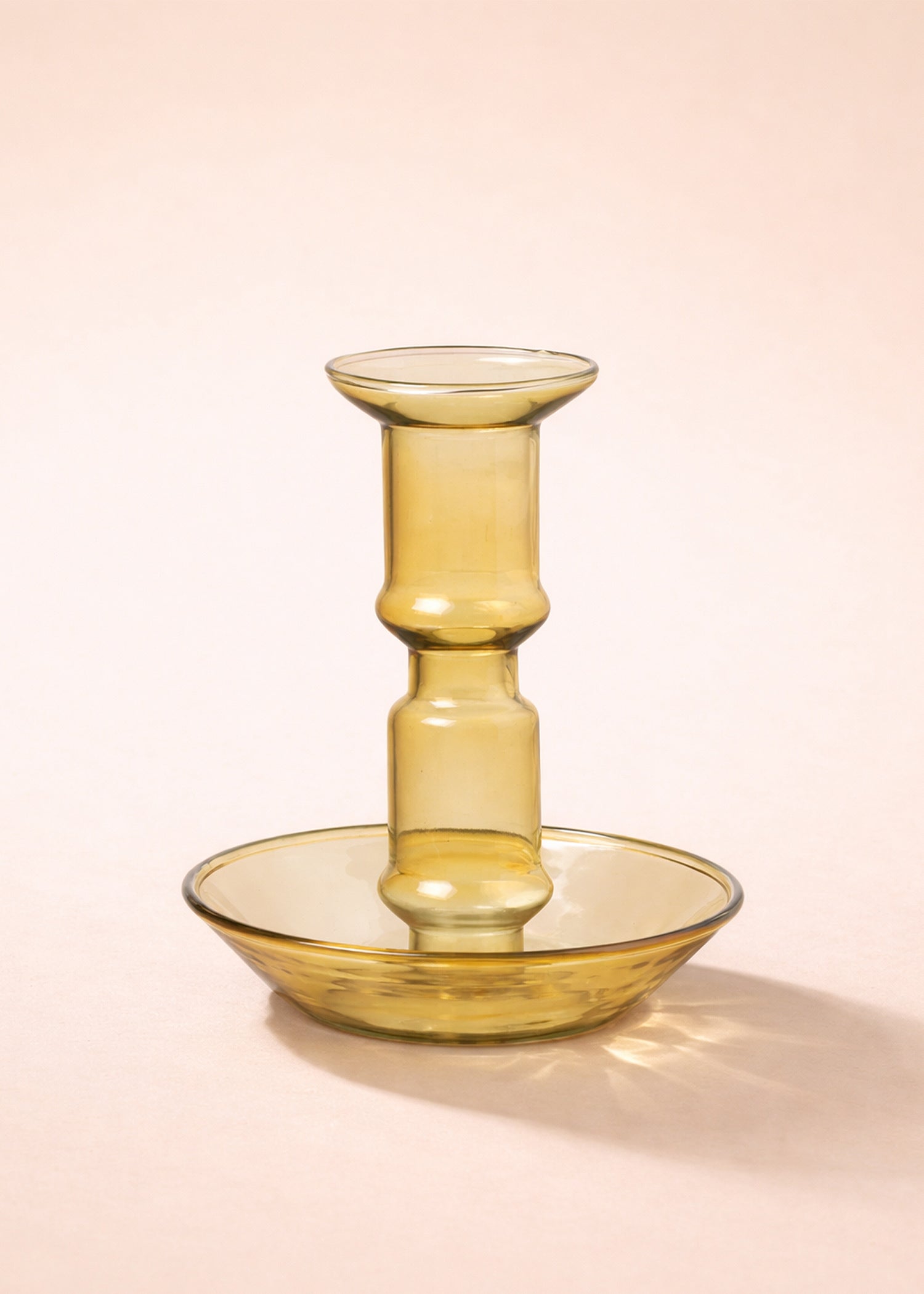 Klassiek Glazen Kandelaar | Olijf