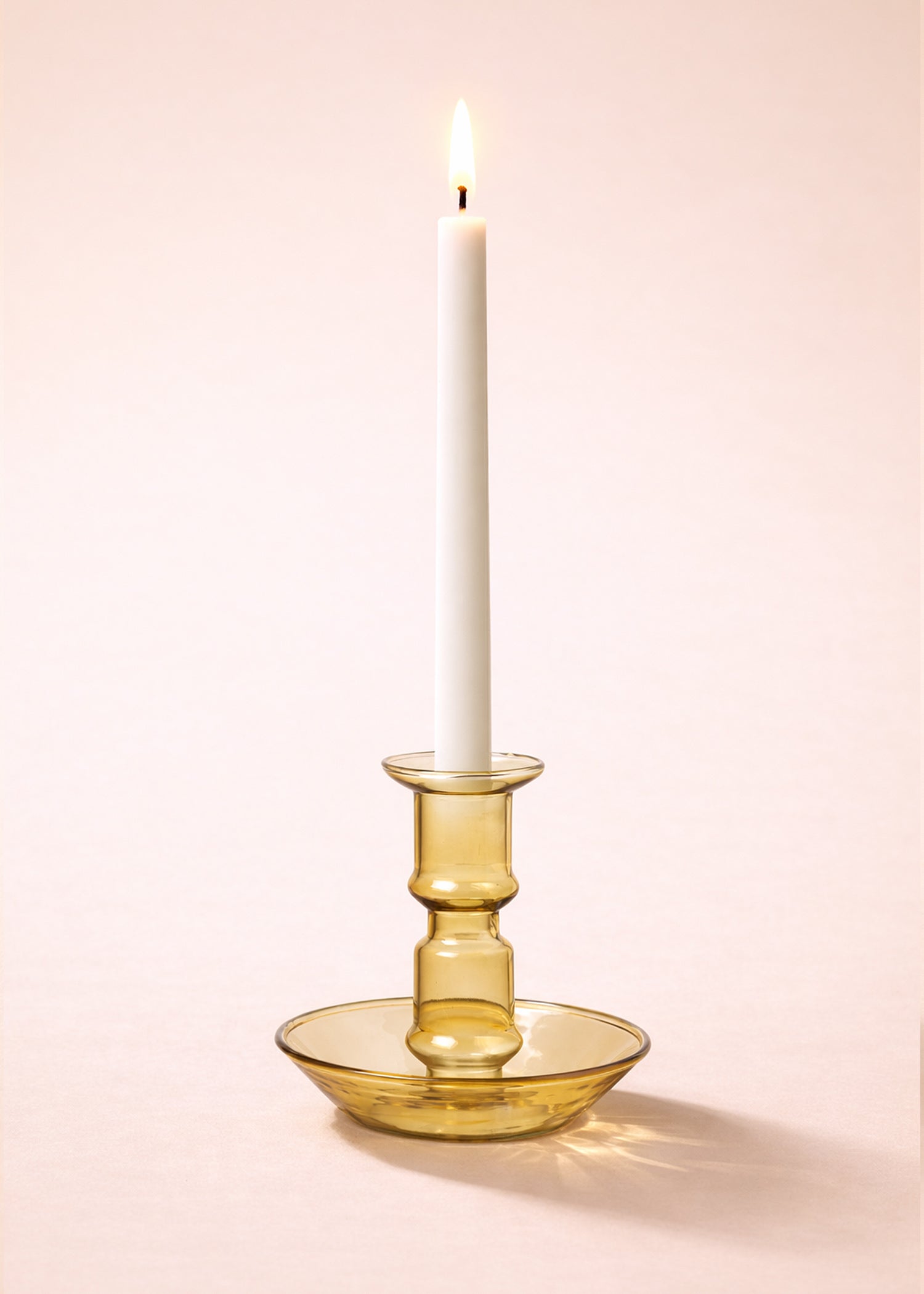 Klassiek Glazen Kandelaar | Olijf