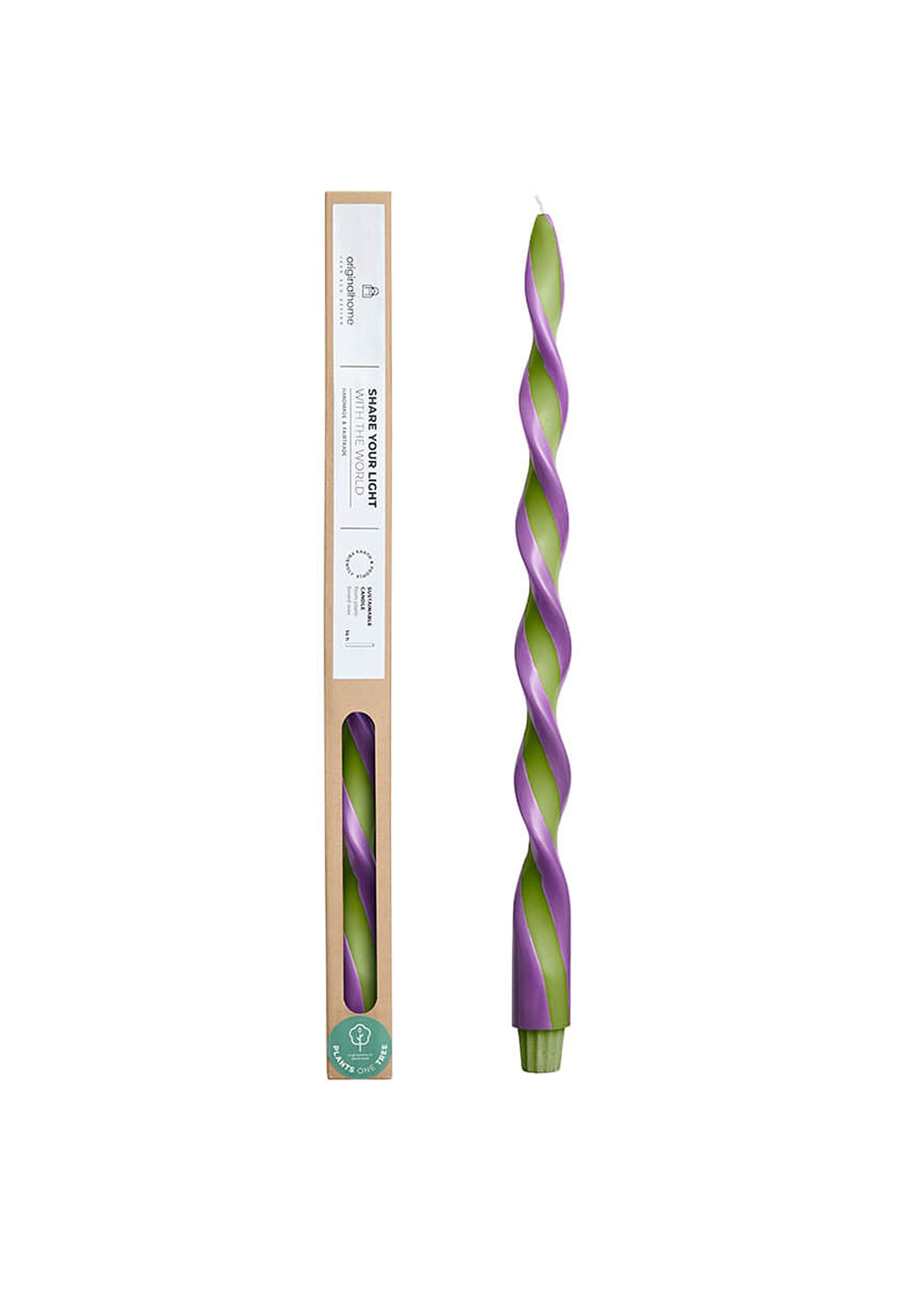 Fair Trade Big Lazy Spiral Design Kaars | Duo Vijg