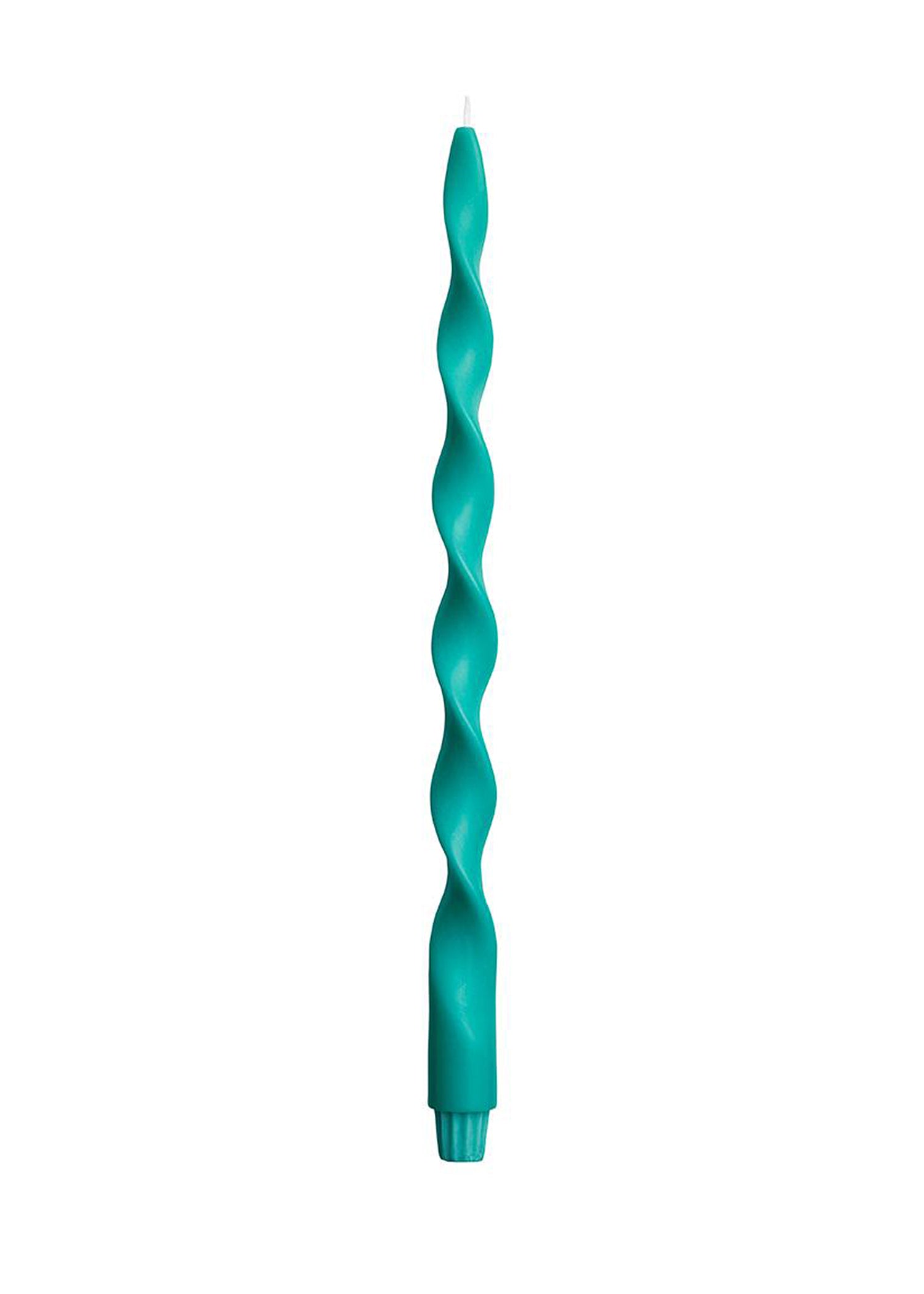 Fair Trade Big Lazy Spiral Design Kaars | Turquoise