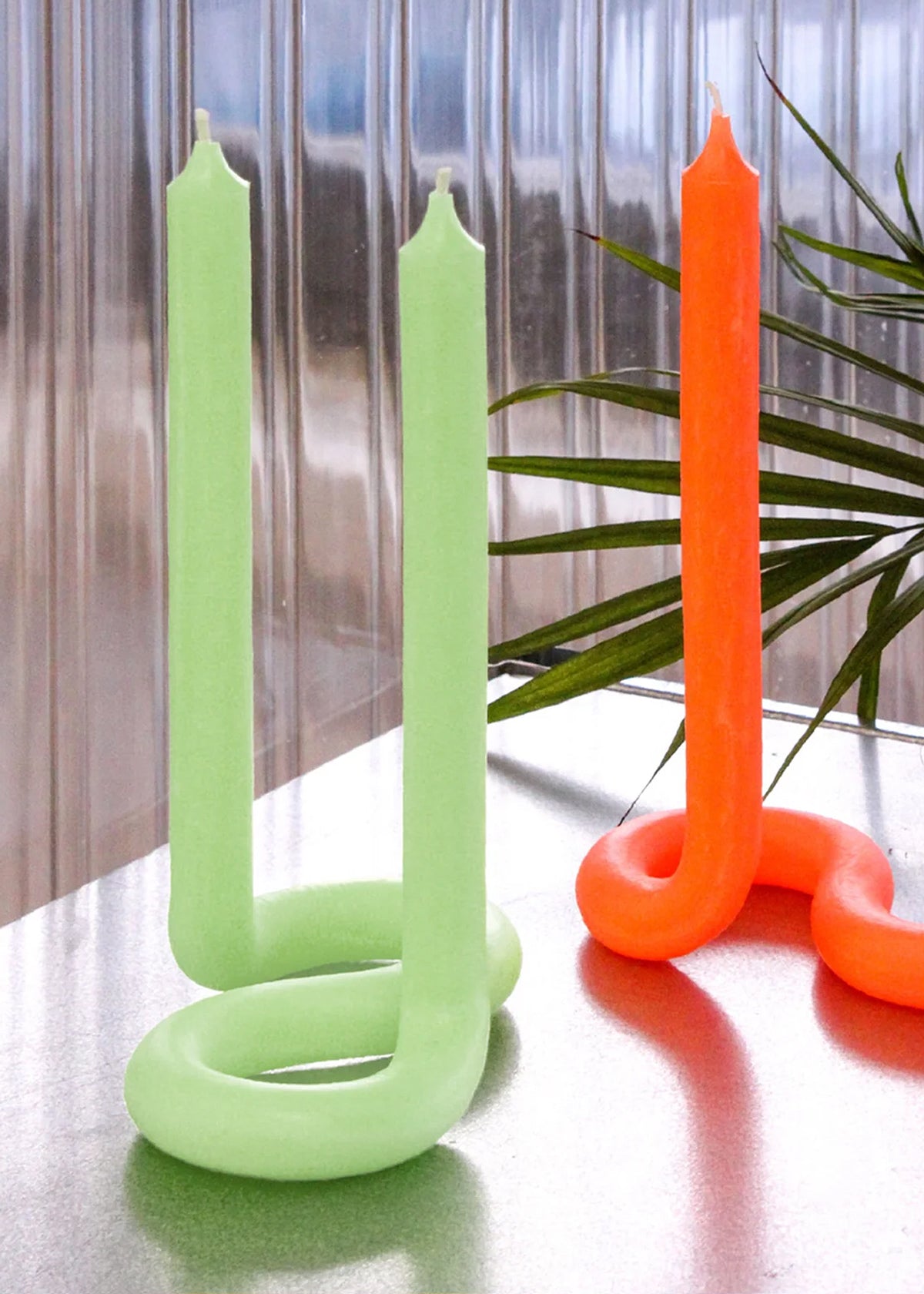 Lex Pott Twist Kaars | Mint Groen