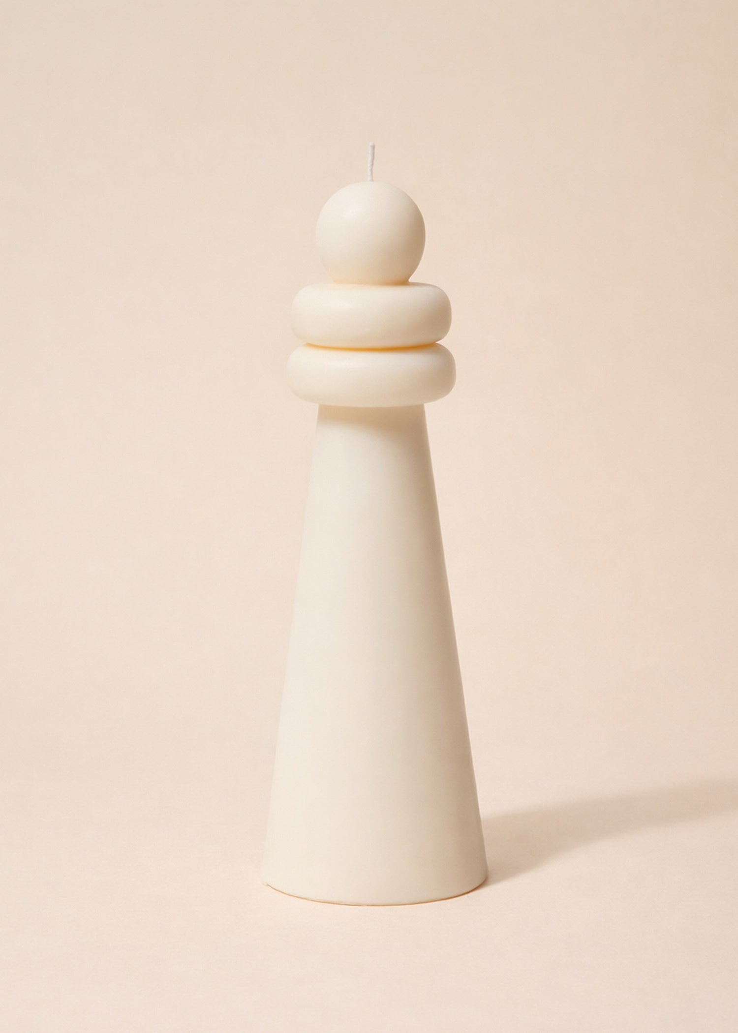 Grote Spindle Candle Con | Creme Wit