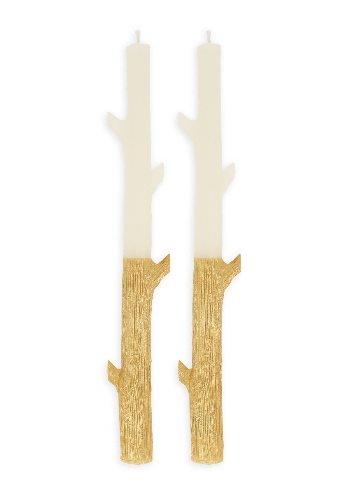 Gouden Tak Kaarsen Set | Gold Dipped Stick Candles