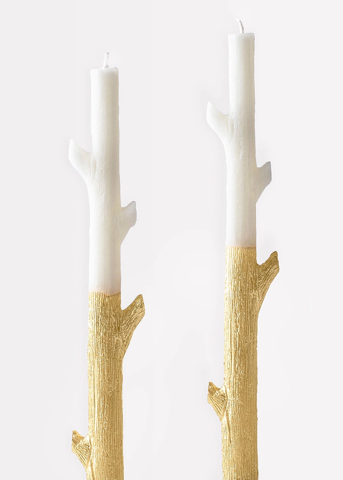 Gouden Tak Kaarsen Set | Gold Dipped Stick Candles