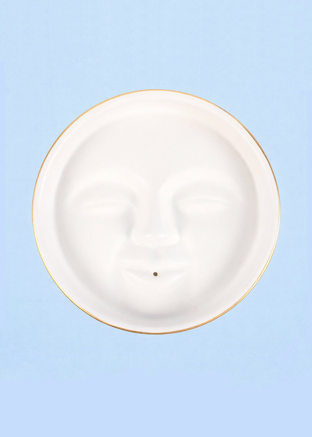 Keramische Wierookhouder  | Maan met Gezicht